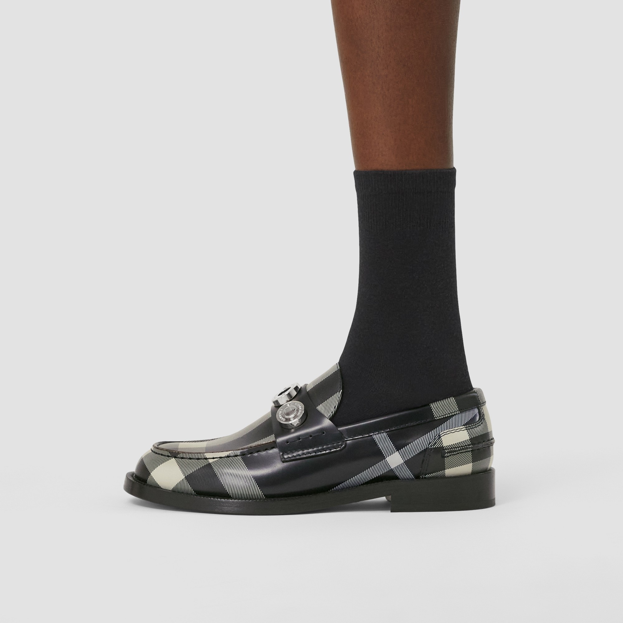 Logo Detail Check Leather Loafers – Exclusive Capsule Collection - 3