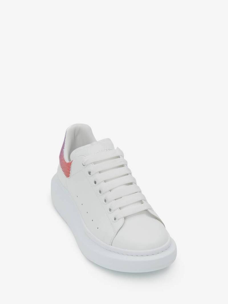 Alexander McQueen Men's Oversized Sneaker in White/multicolor outlook