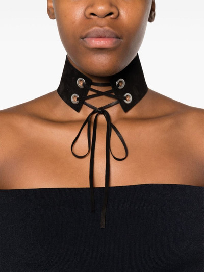 MANOKHI Mira 5 leather chocker necklace outlook