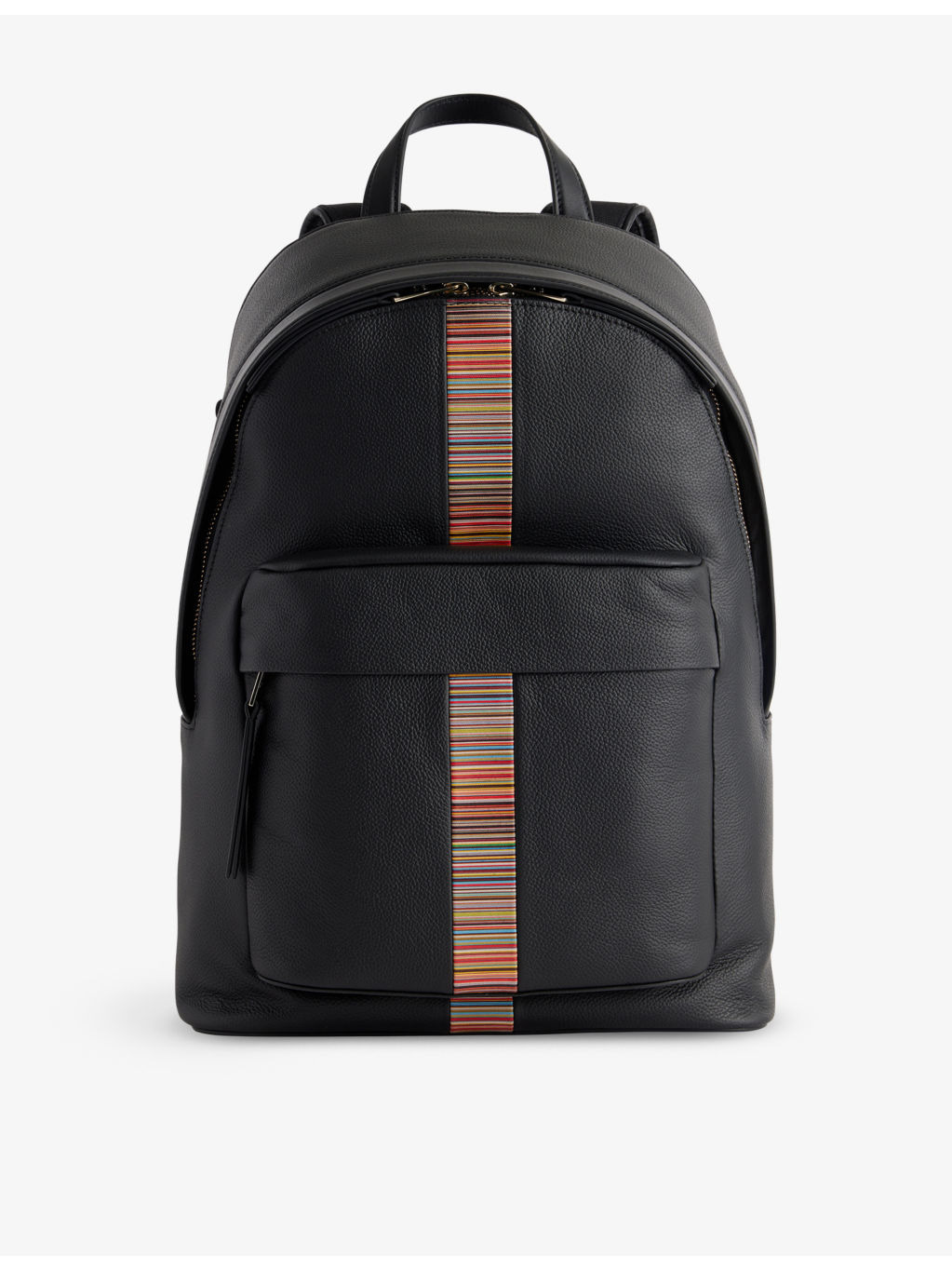 Signature Stripe grained leather backpack - 1