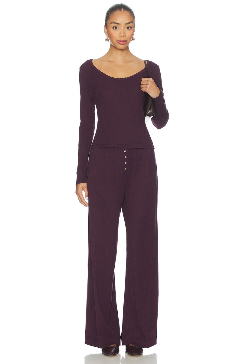 Pointelle Long Sleeve Scoop Neck 4