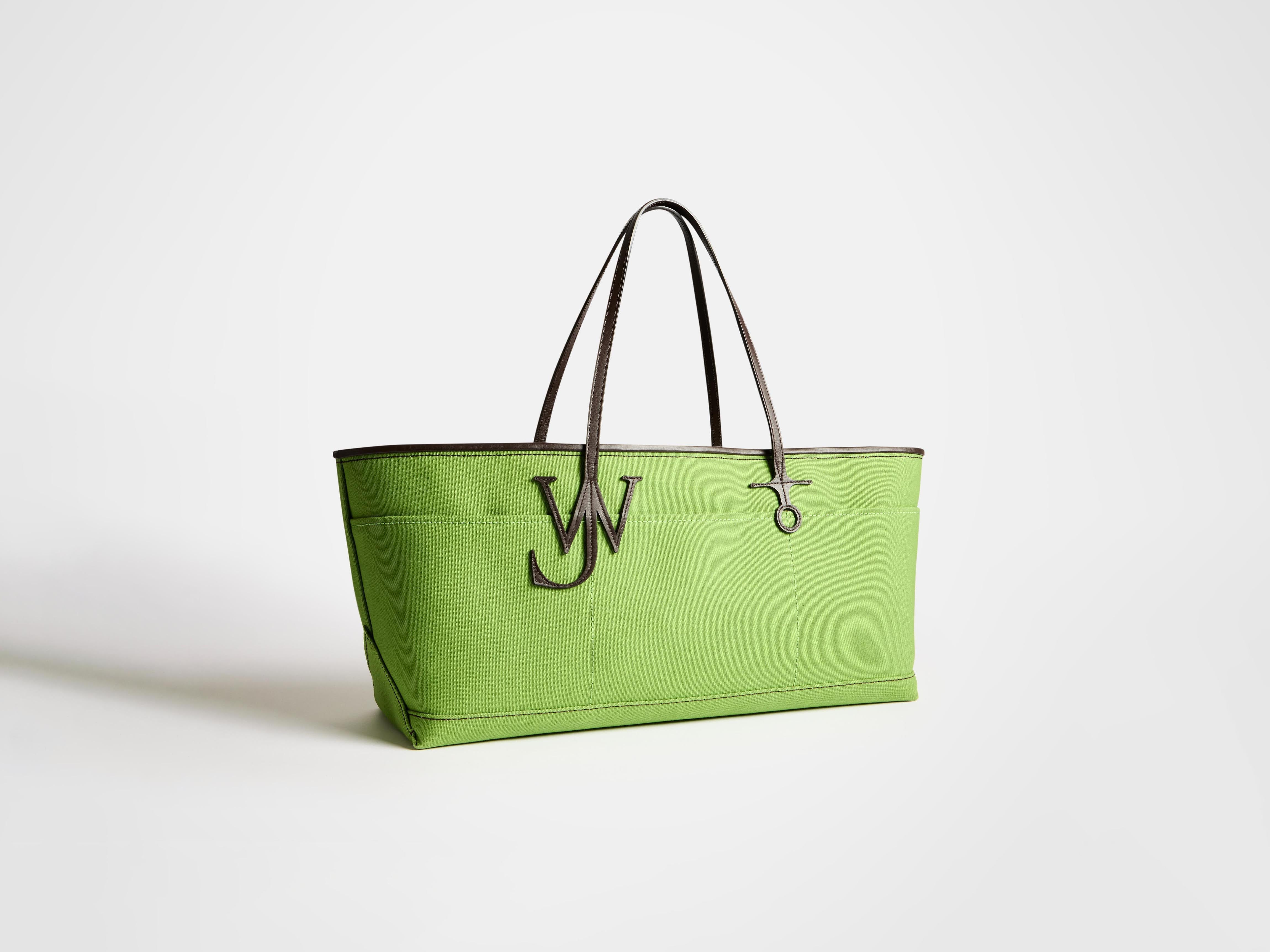 STRETCH ANCHOR CANVAS TOTE IN GREEN - 4