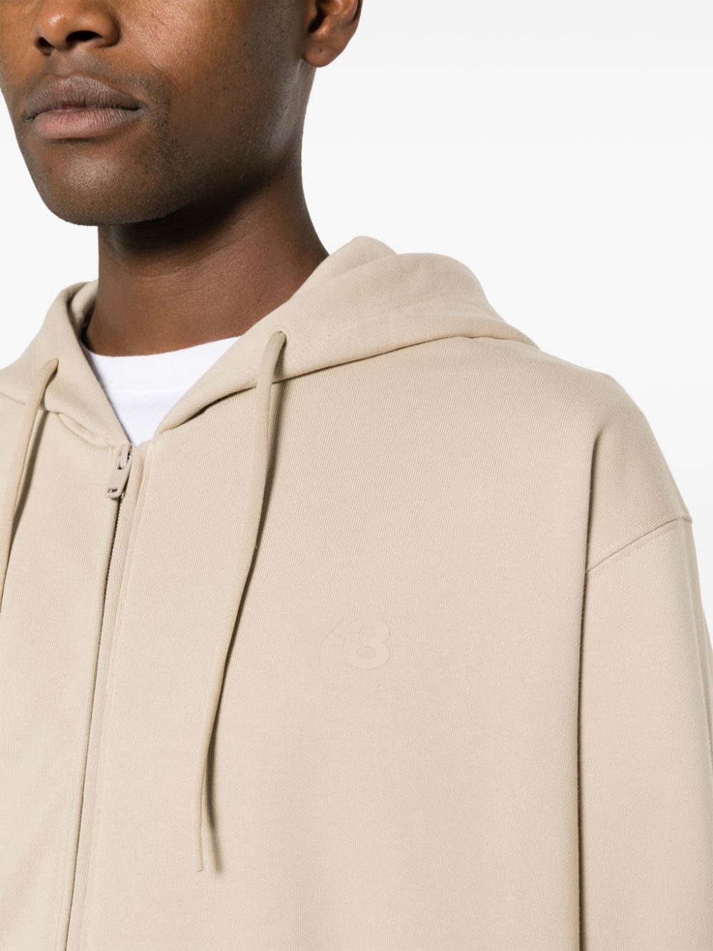 logo-printed zipped hoodie - 5