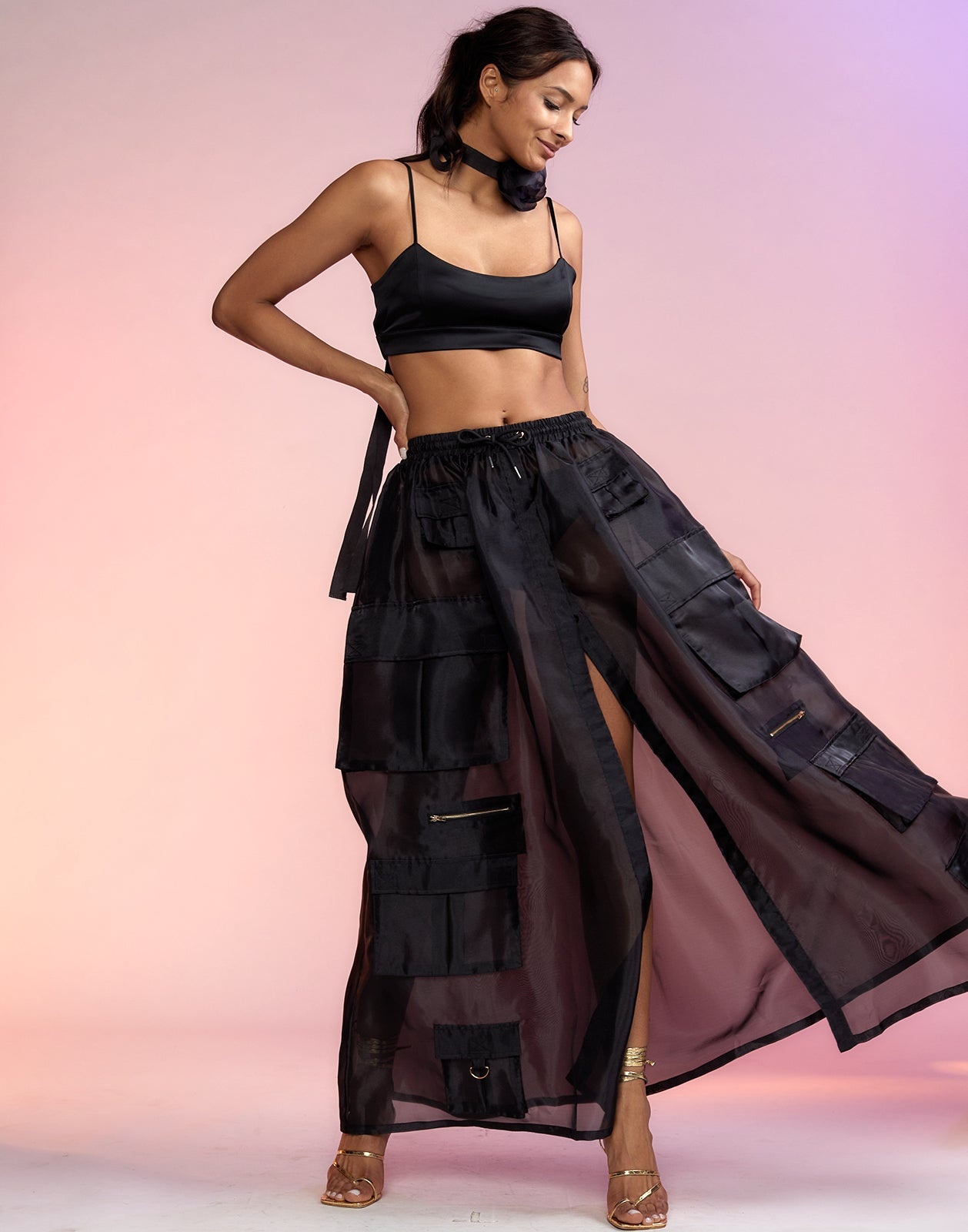 Organza Cargo Skirt - 1