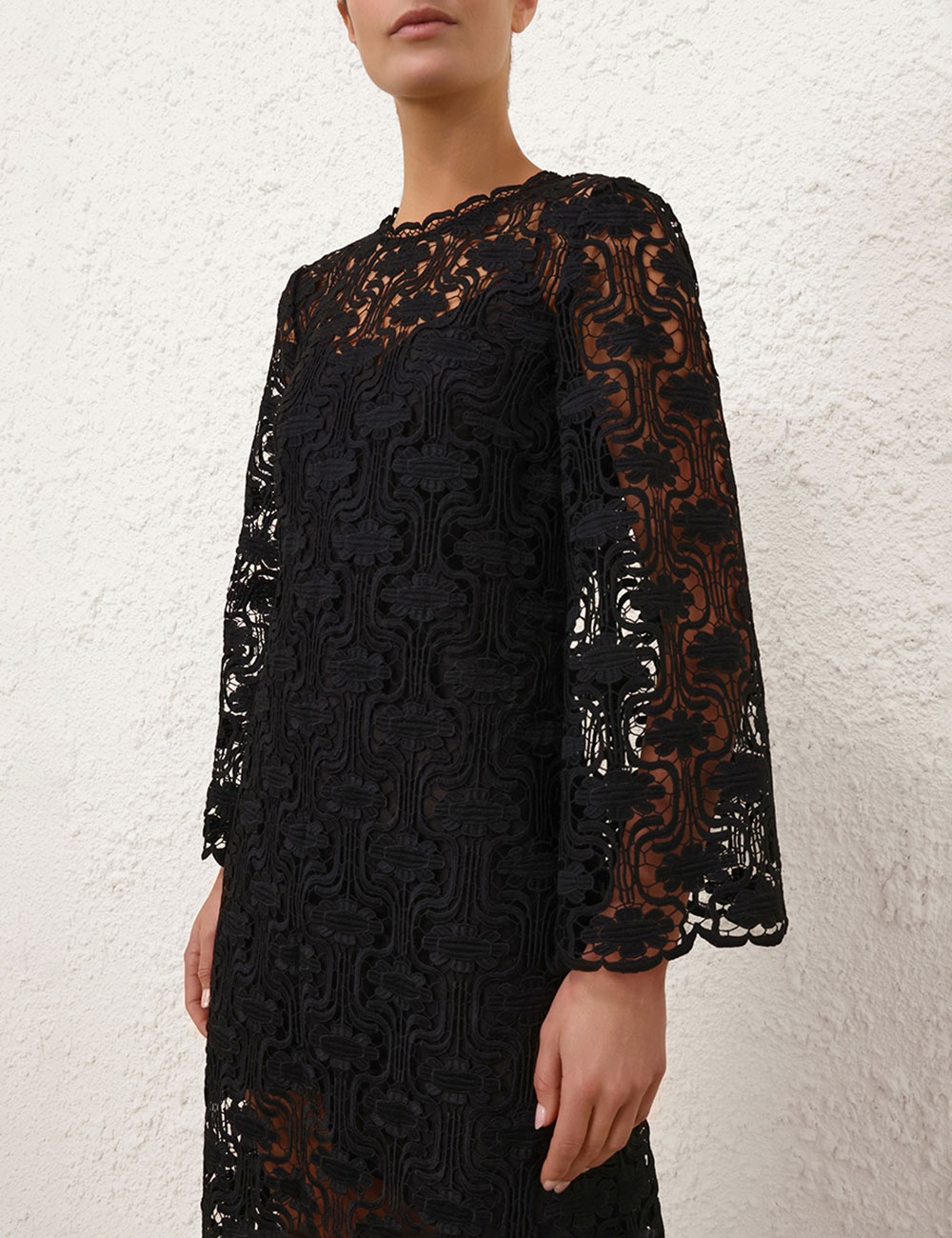 【Zimmermann】MAXINE LACE MIDI DRESS レース ミディドレス Maxine Lace Midi Dress Black Online | Zimmermann