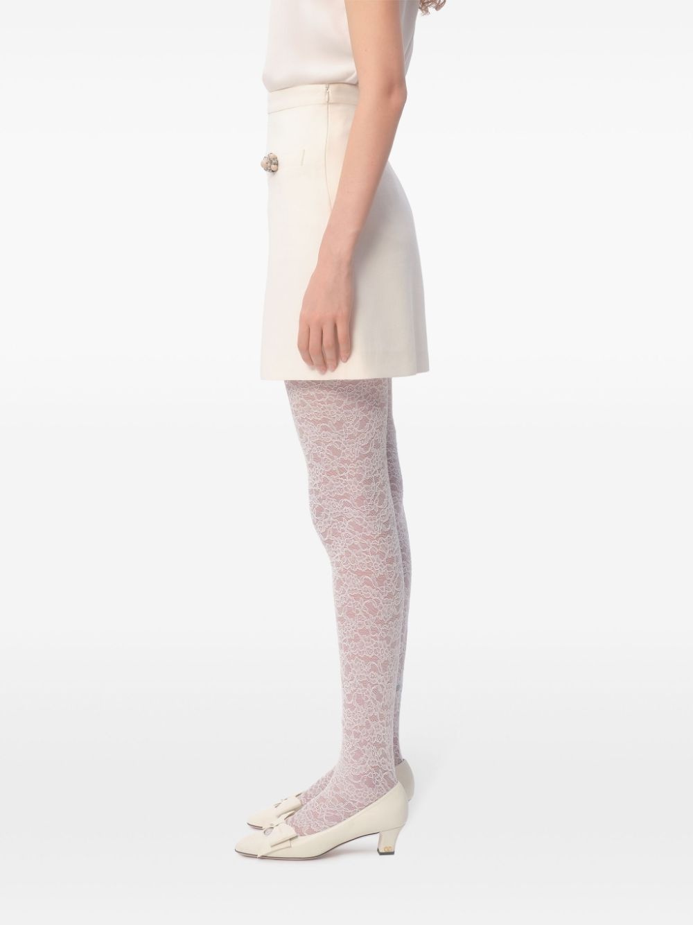 button-detailing skirt - 5