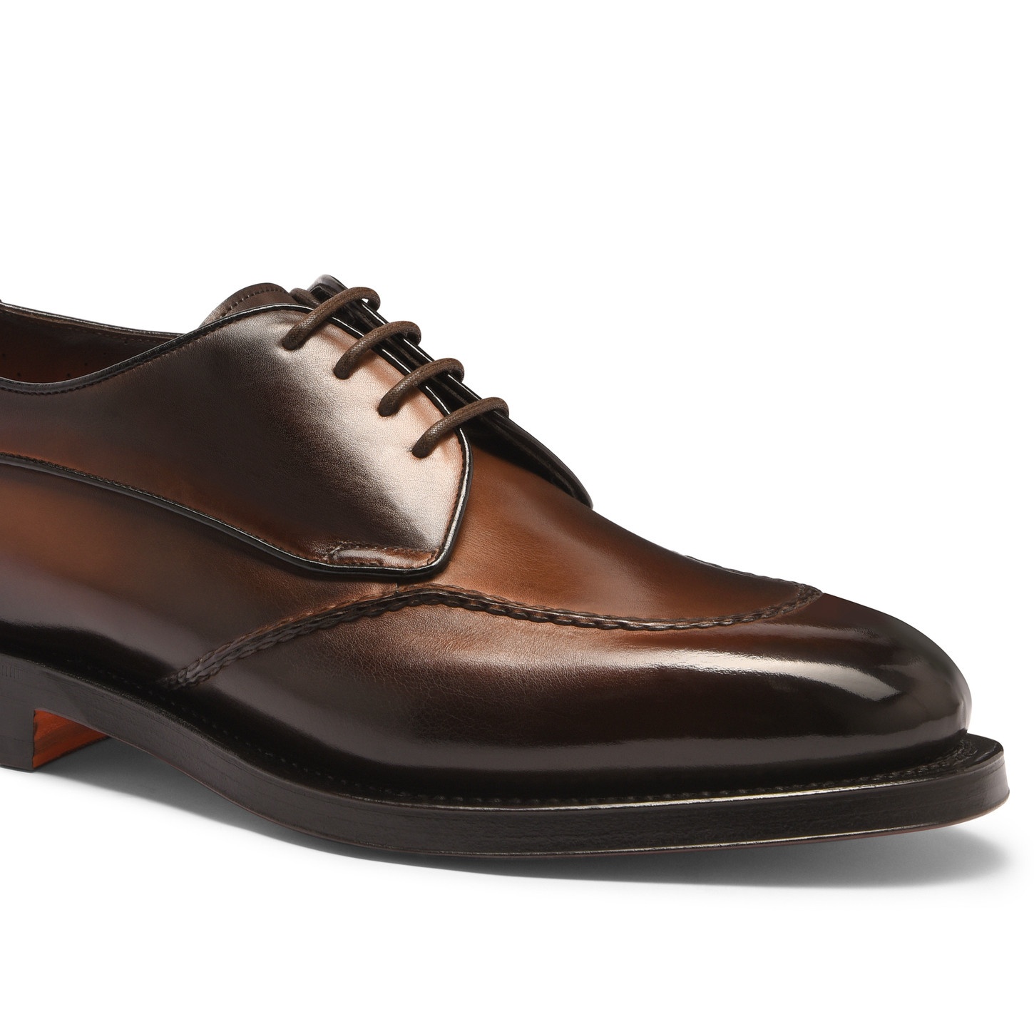 Men's dark brown leather Derby shoe - 6