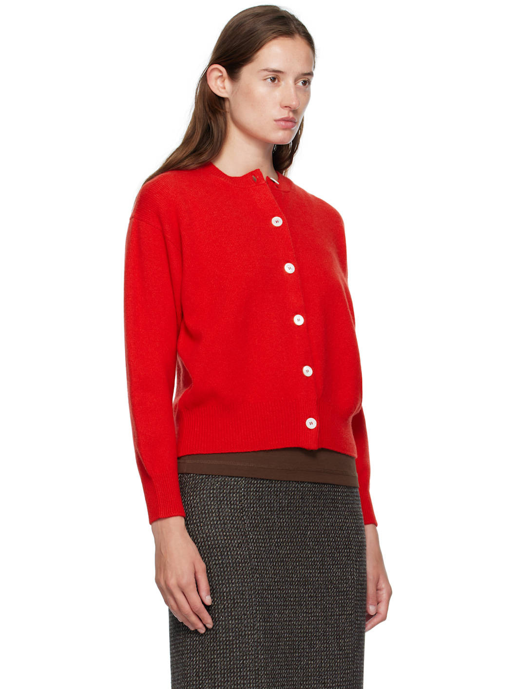 Red Ada Crewneck Cardigan - 2