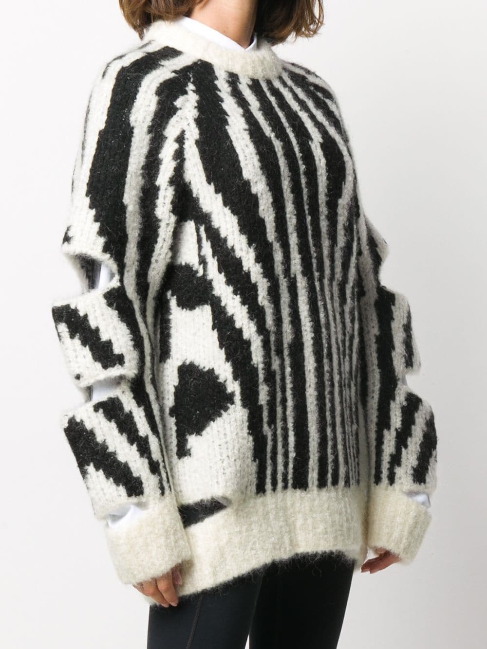 cut-out oversized jumper - 3