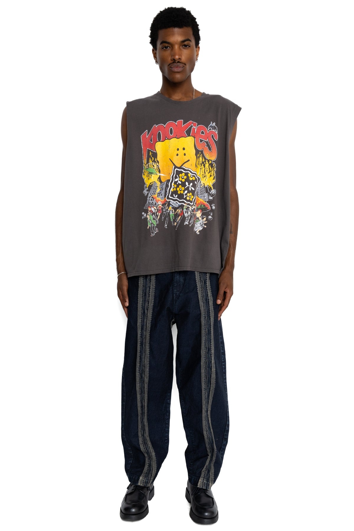 Kapital 12oz YAGASURI Jacquard Denim NIME Pants - Indigo
