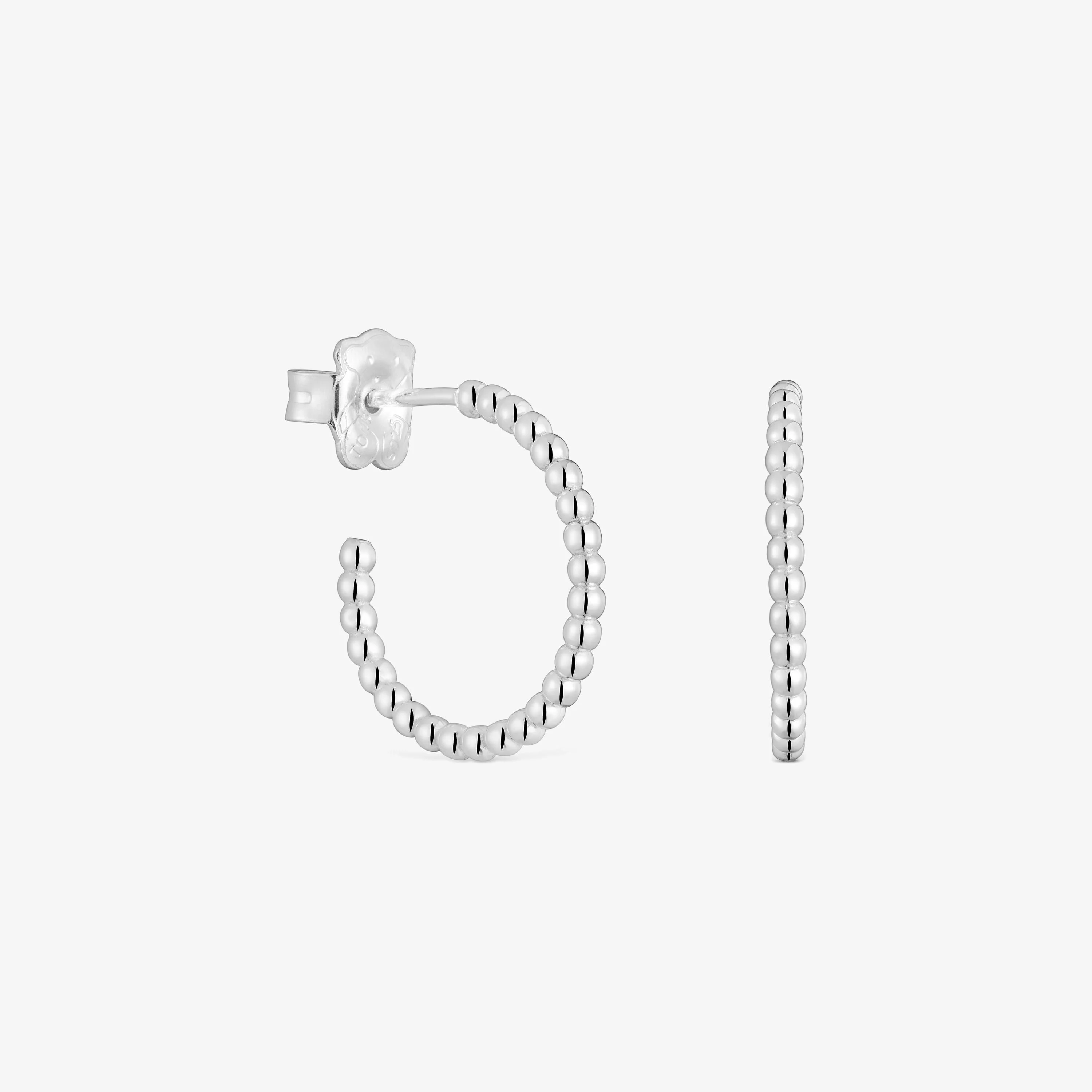Short 15 mm silver ball Hoop earrings TOUS Basics - 1