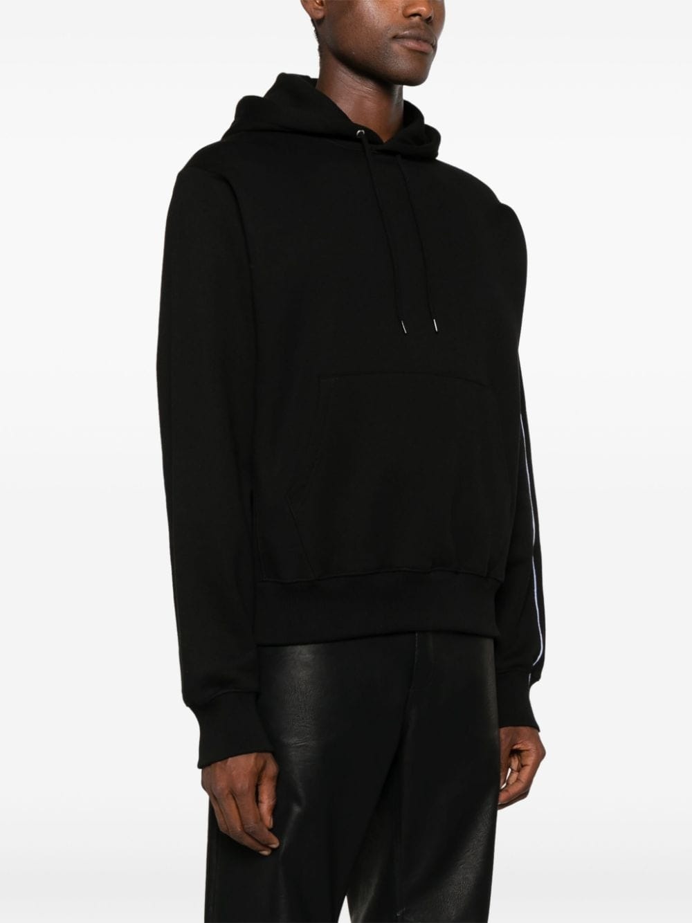 embroidered-stripe cotton hoodie - 2