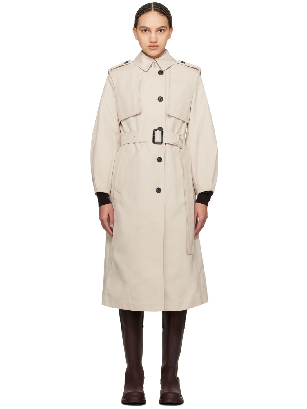 Beige Alia Trench Coat - 1