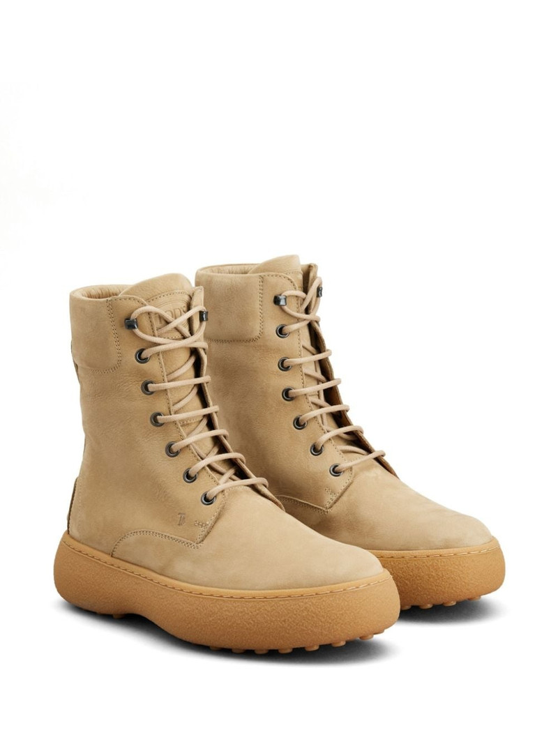 Tod's lace-up leather ankle boots outlook