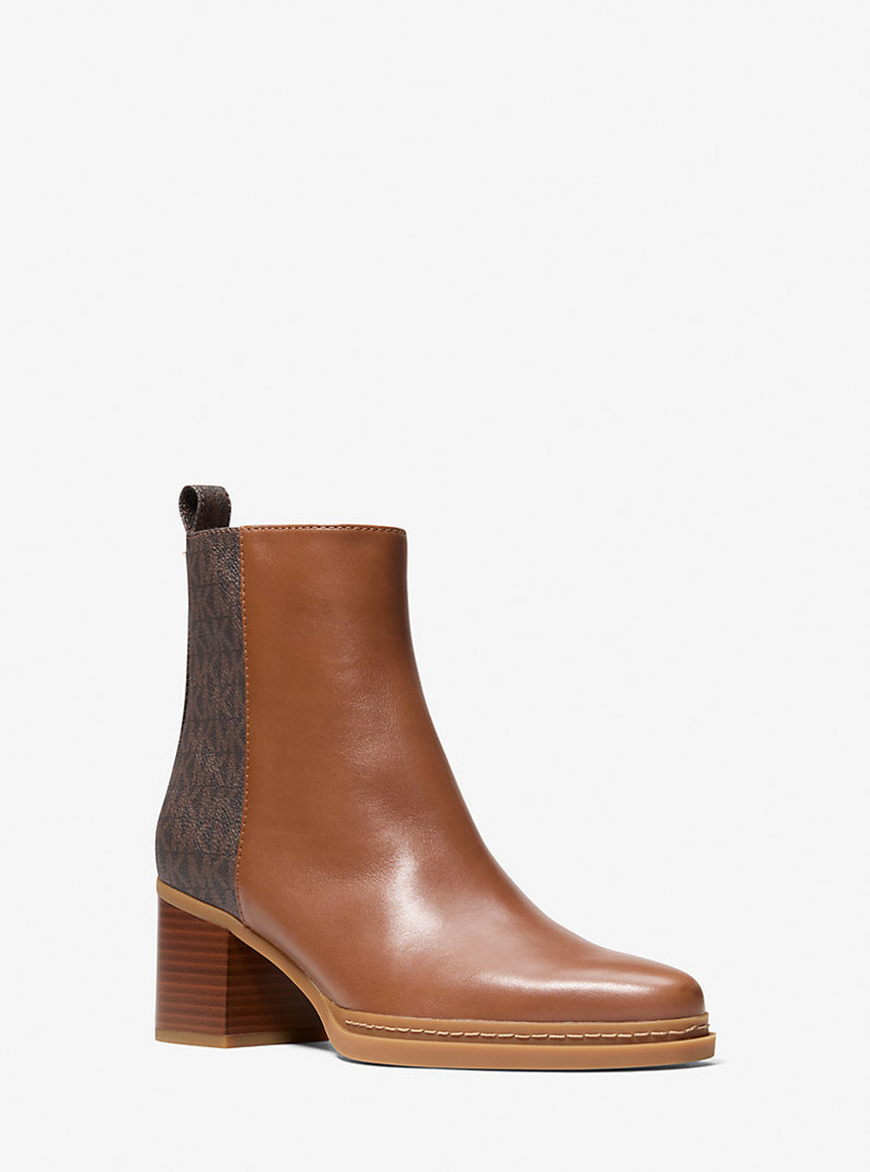 Lex Leather and Signature Logo Boot 1
