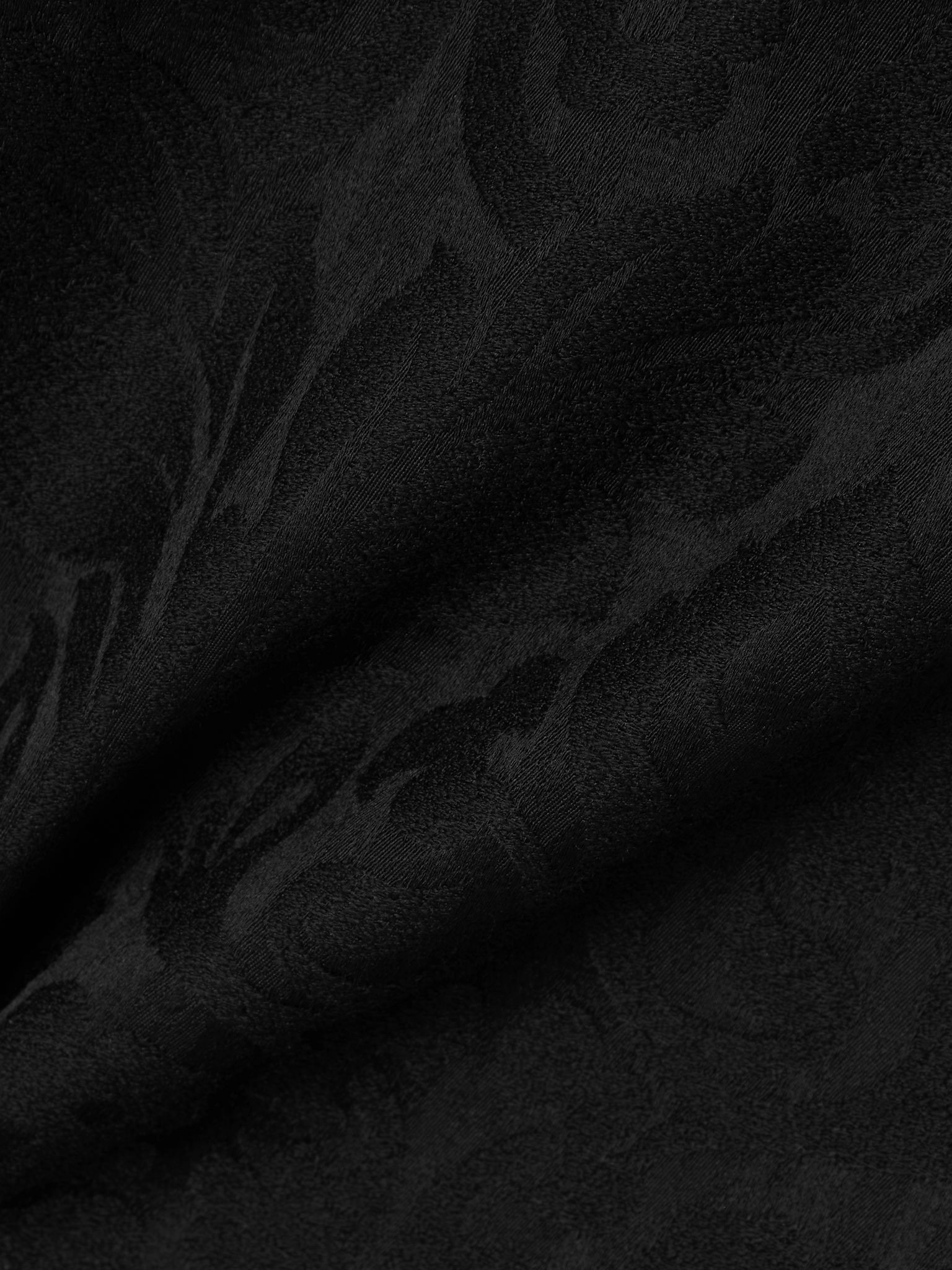 Wool-blend jacquard mini skirt Black - 6