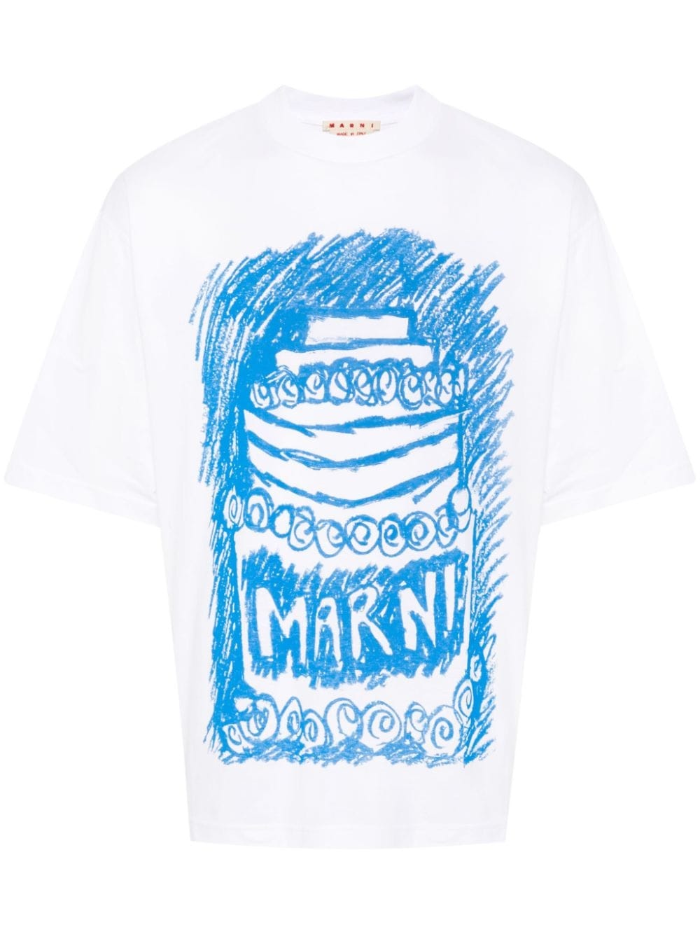 cake-print jersey T-shirt - 1