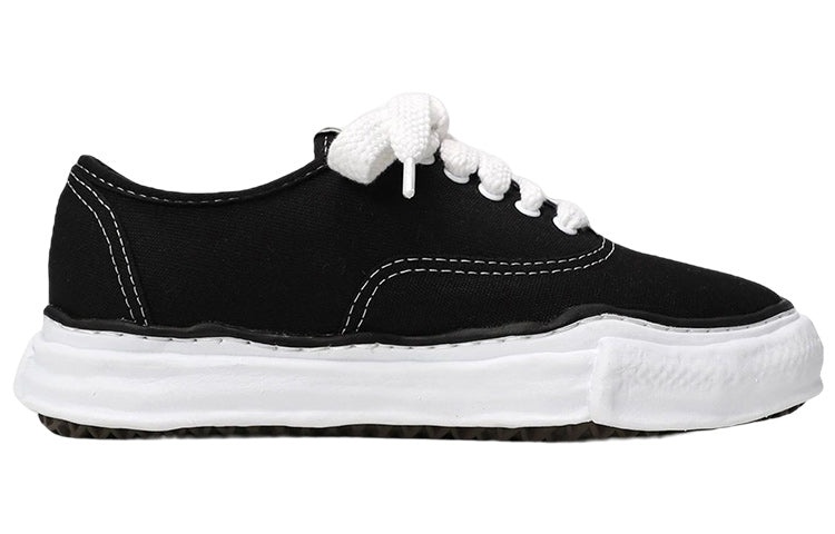 Maison MIHARA YASUHIRO BAKER OG Sole Canvas Low-top Sneaker 'Black' A02FW704-BLK - 2
