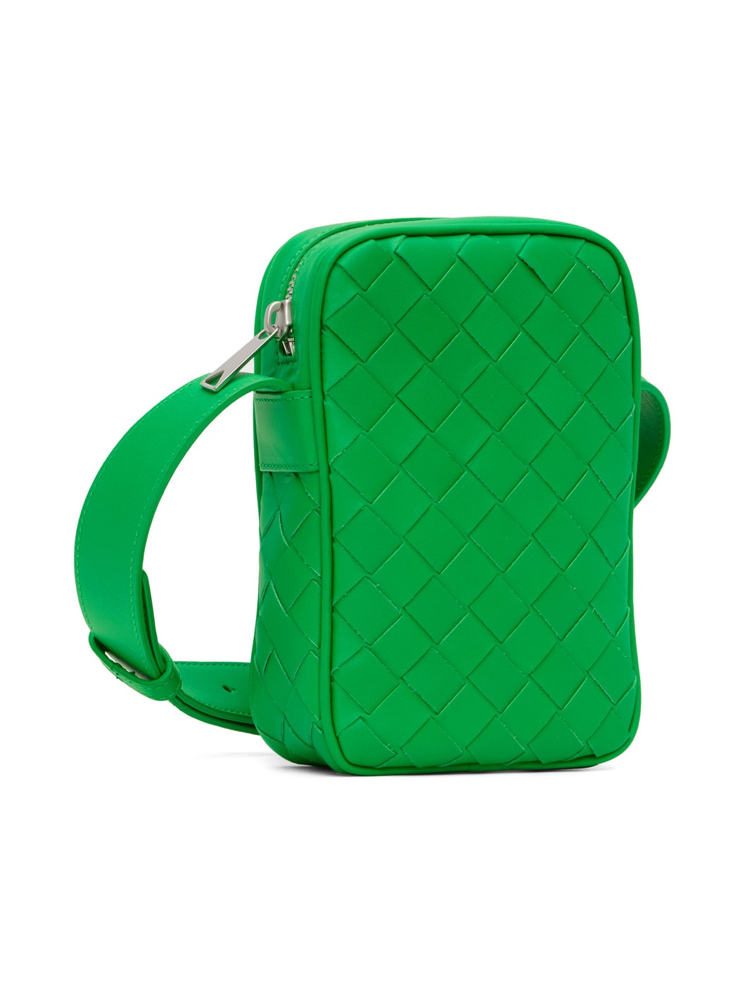 Green Intrecciato Messenger Bag - 2