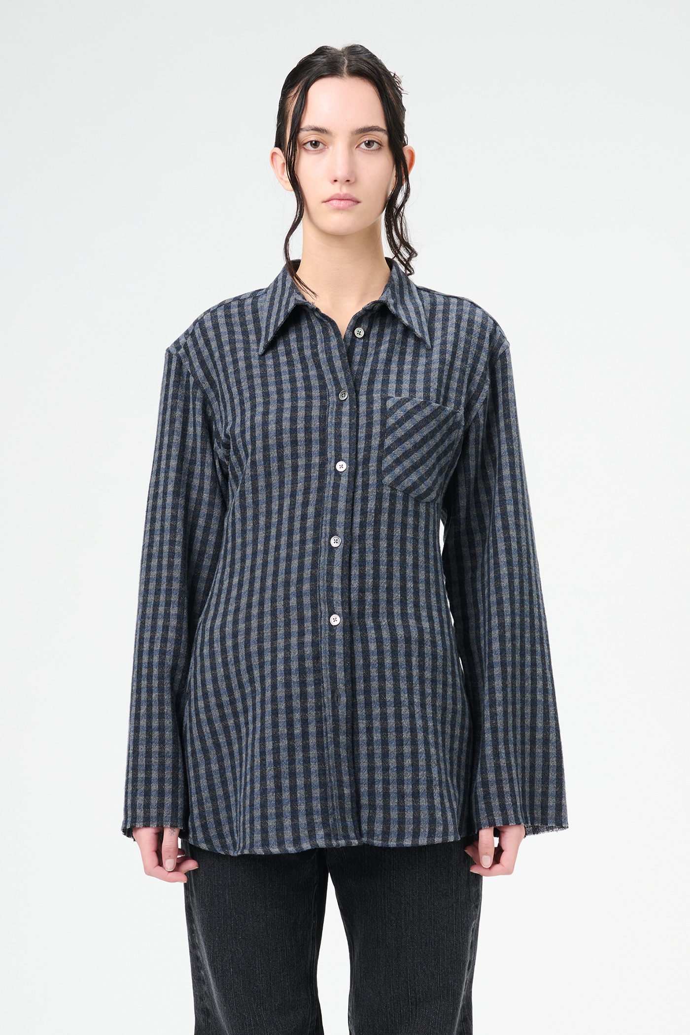 Daisy Shirt Principal Check Rural Wool - 3