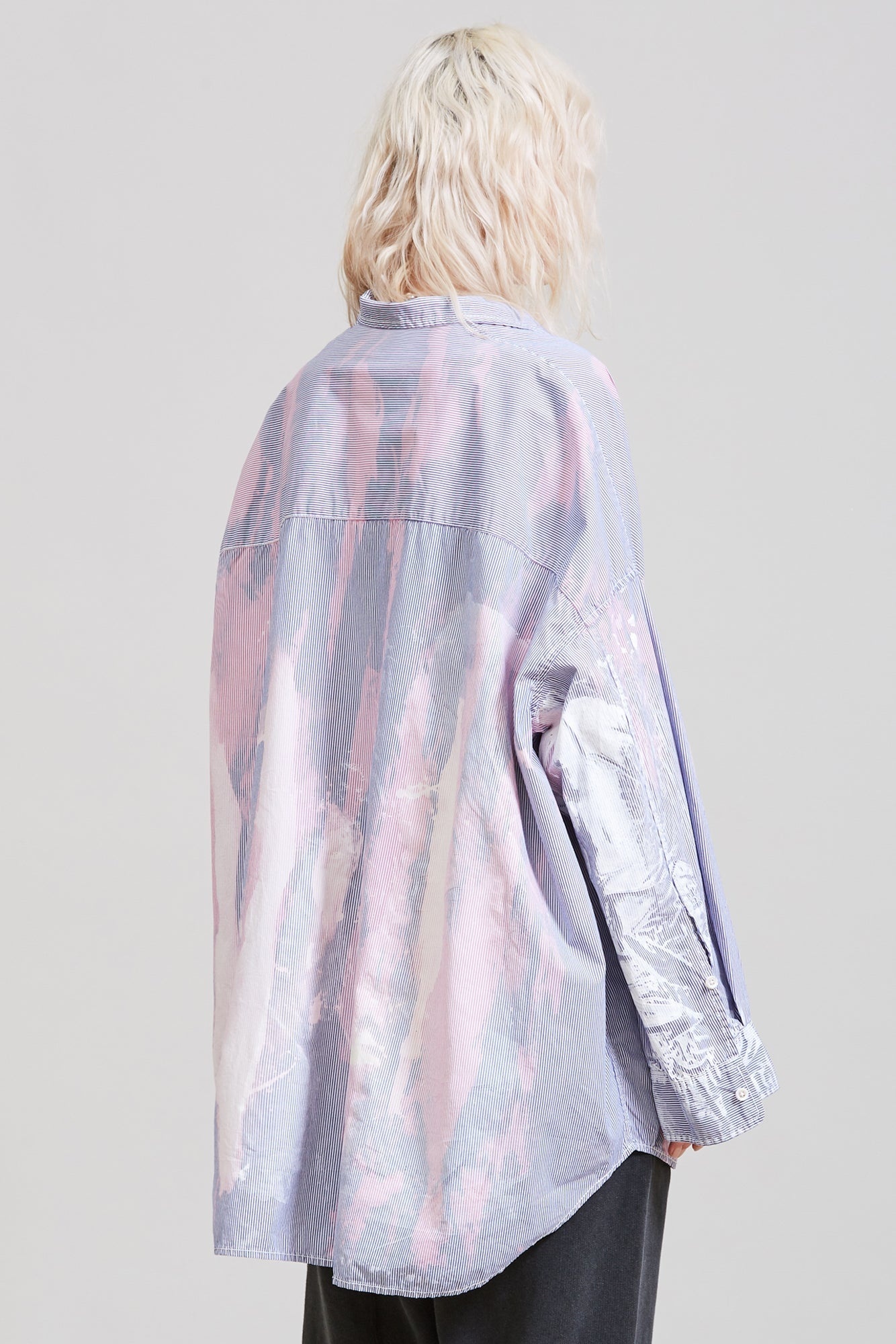 Bleached Drop Neck Shirt | R13 Denim Official Site - 4