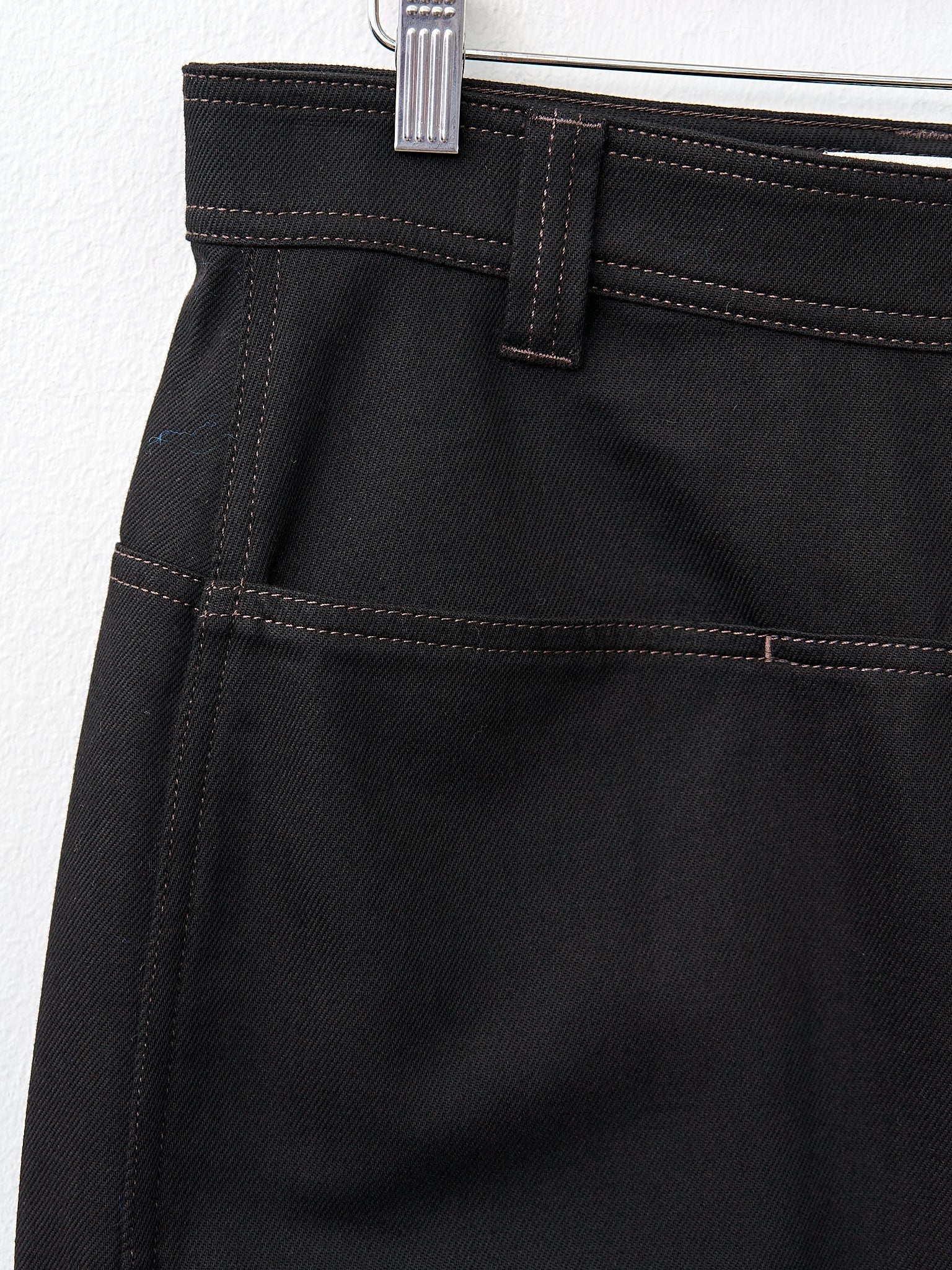 Straight Denim Skirt - Black - 7