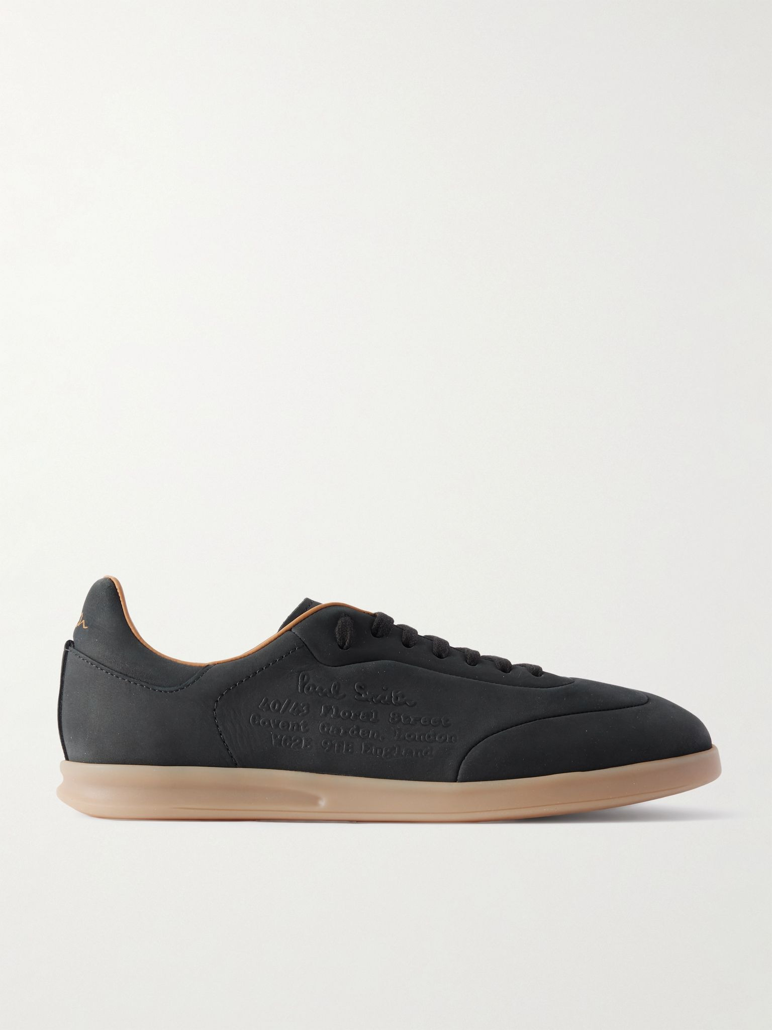 Bailey Logo-Embossed Nubuck Sneakers Black - 1