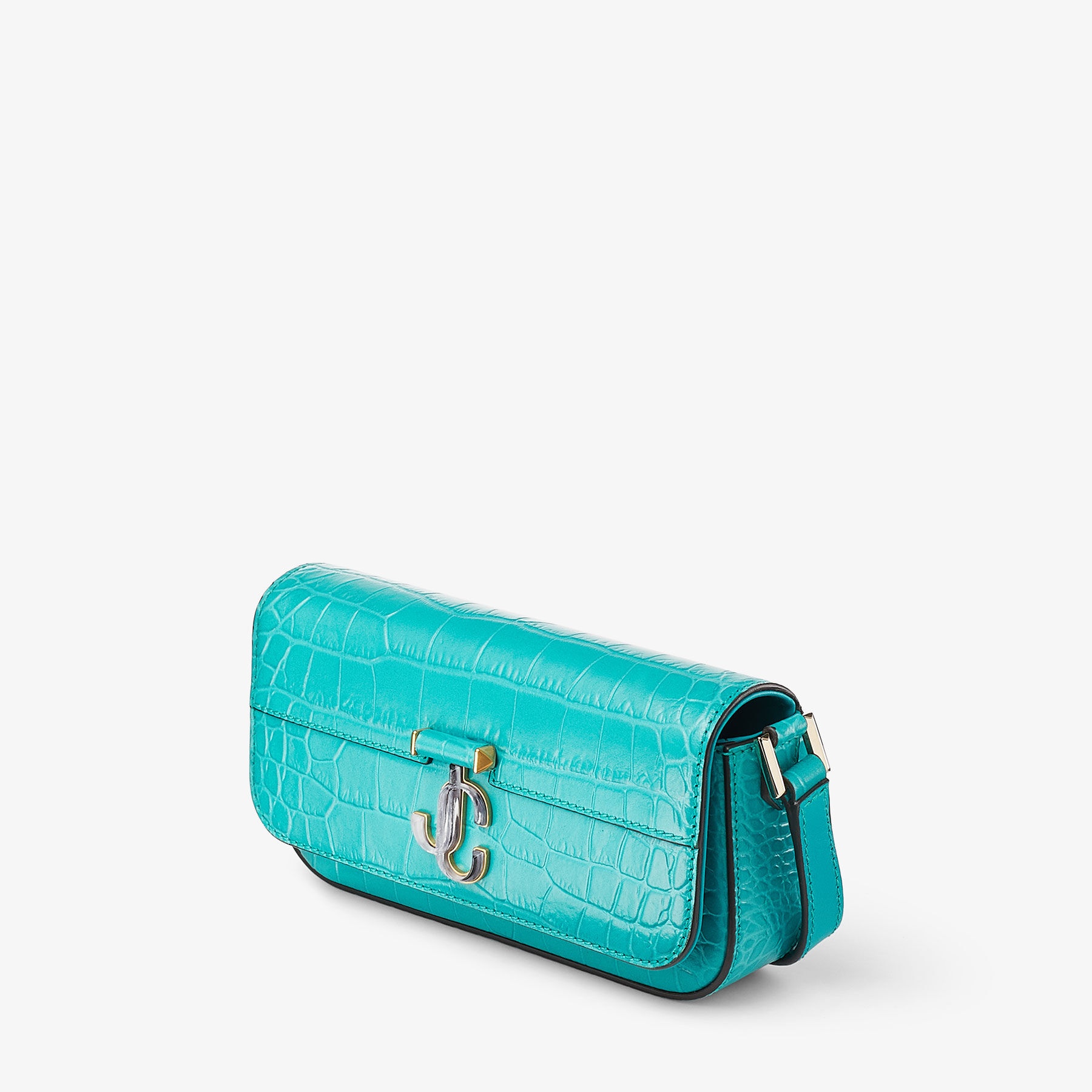 Avenue Mini Shoulder
Peacock Croc-Embossed Leather Mini Shoulder Bag - 3