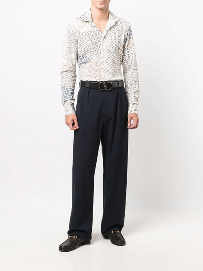 Etro mix-print patchwork cotton shirt outlook