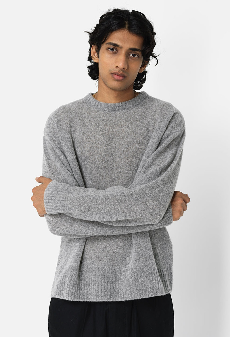 WOOL POWDER KNIT CREW 2