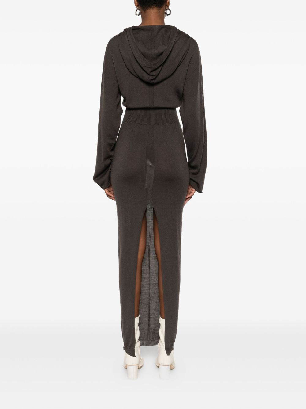 long-sleeve maxi dress - 4