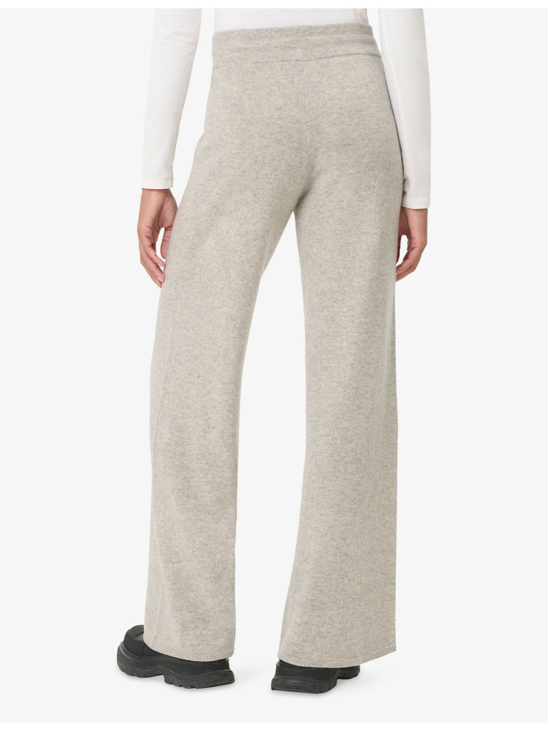 Wide-Leg Elasticated-Waist Cashmere Trousers 4