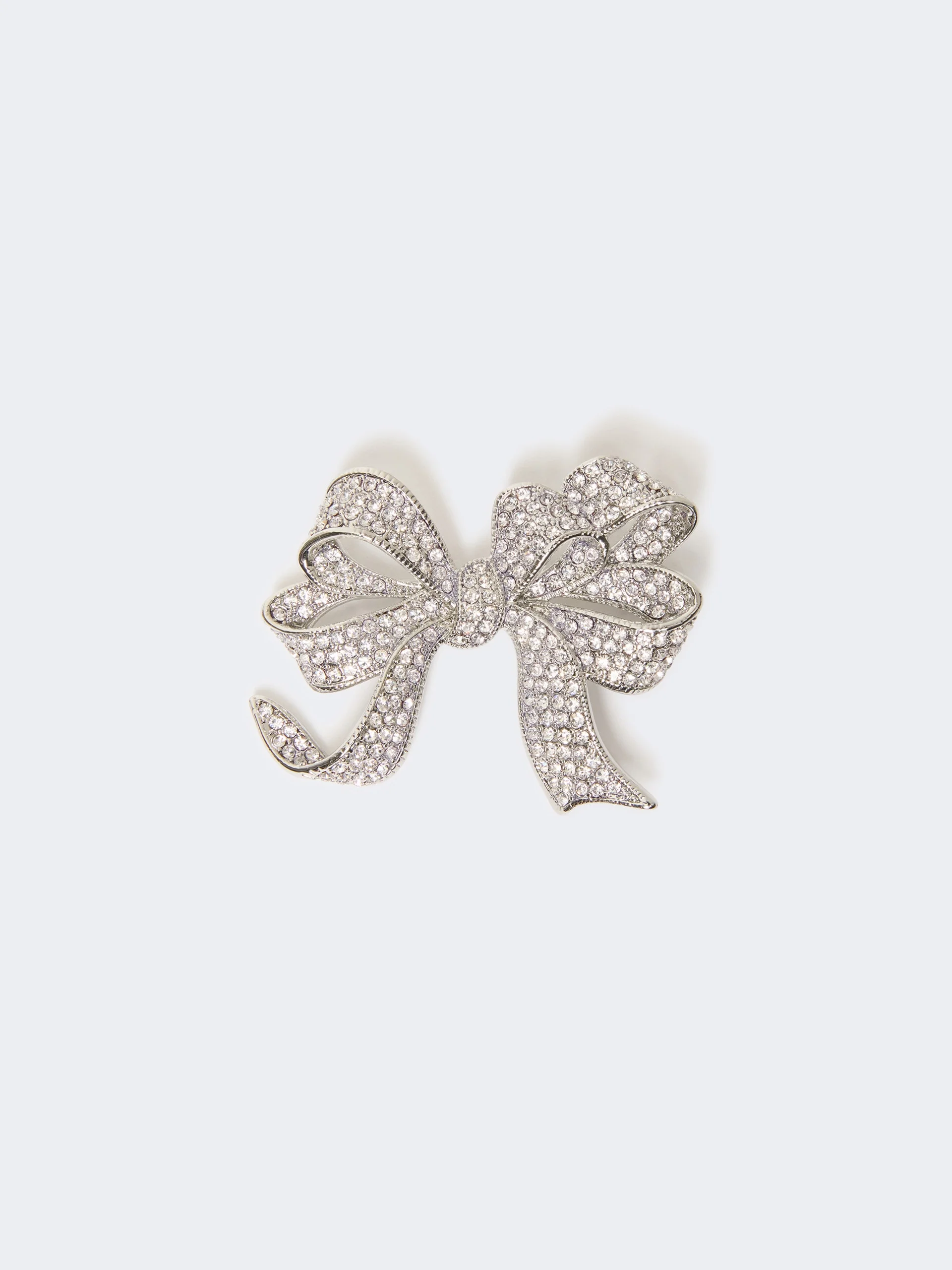 CICALA Metal brooch with rhinestones - SILVER - 1