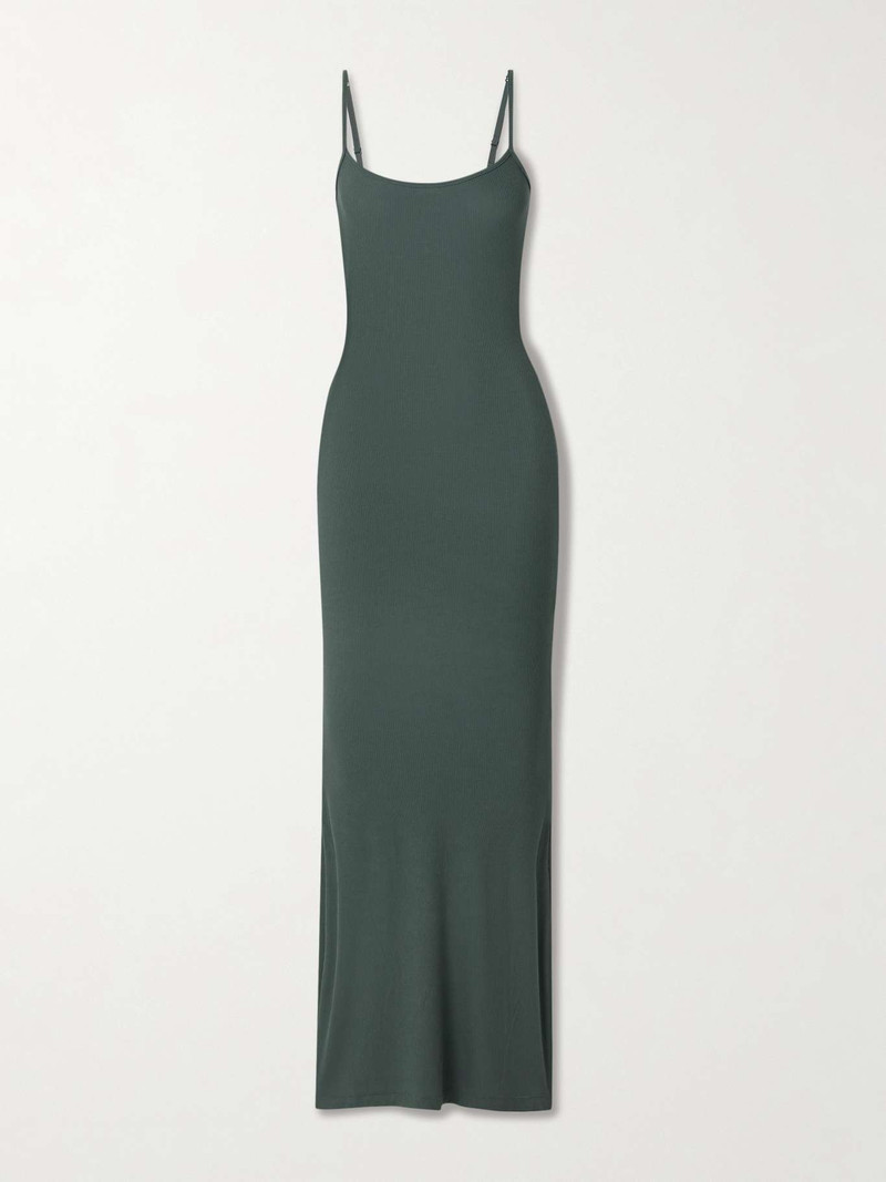 green emerald velvet dress Emerald green midi satin slip dress 'Majestic' – Serena Silueta main image 0