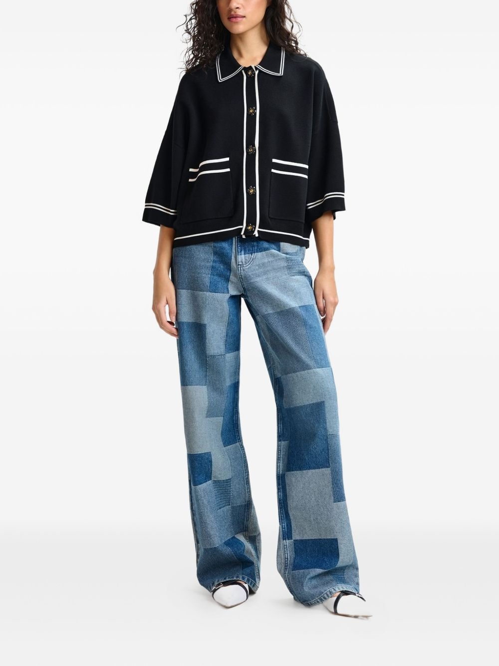 patchwork jeans - 2