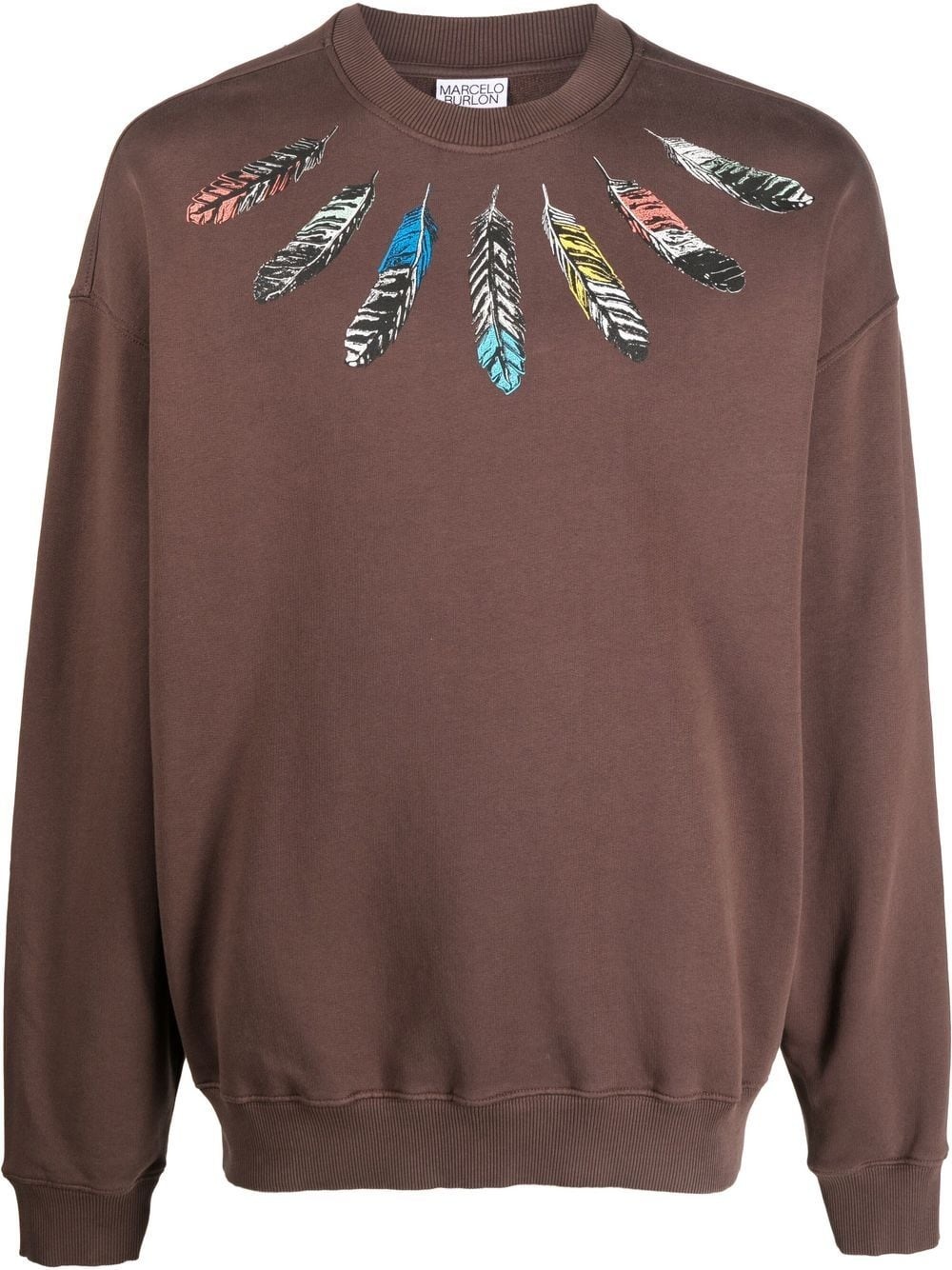 feather-print sweatshirt - 1