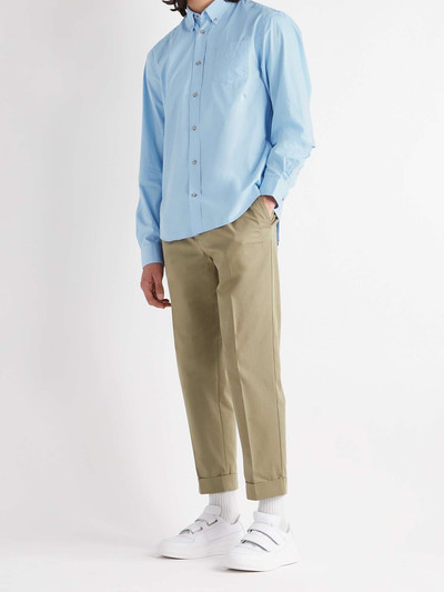 Acne Studios Pierre Tapered Cropped Pleated Cotton-Blend Trousers outlook