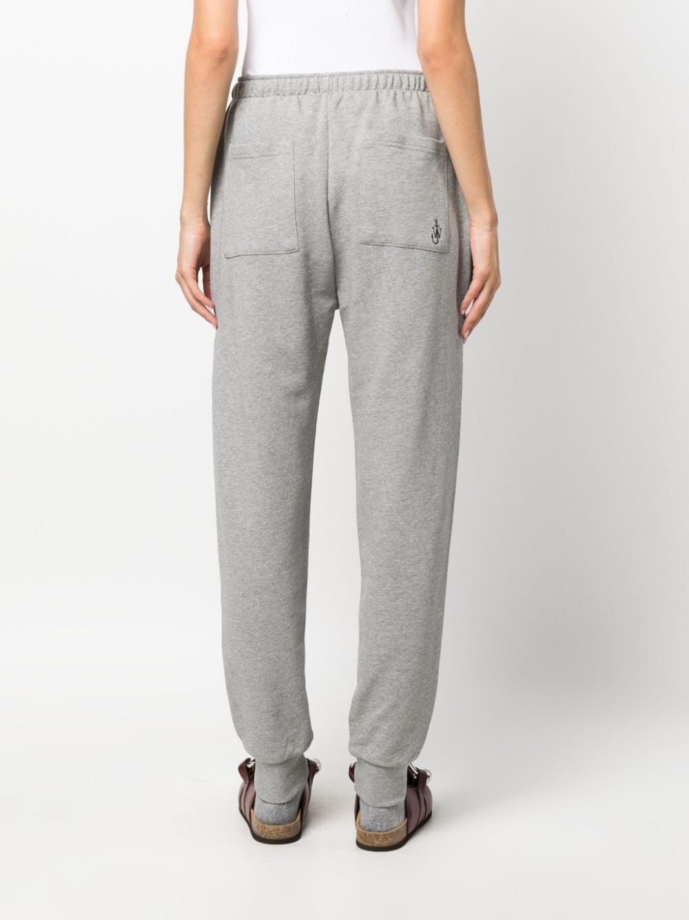 logo-embroidered organic cotton track trousers - 4