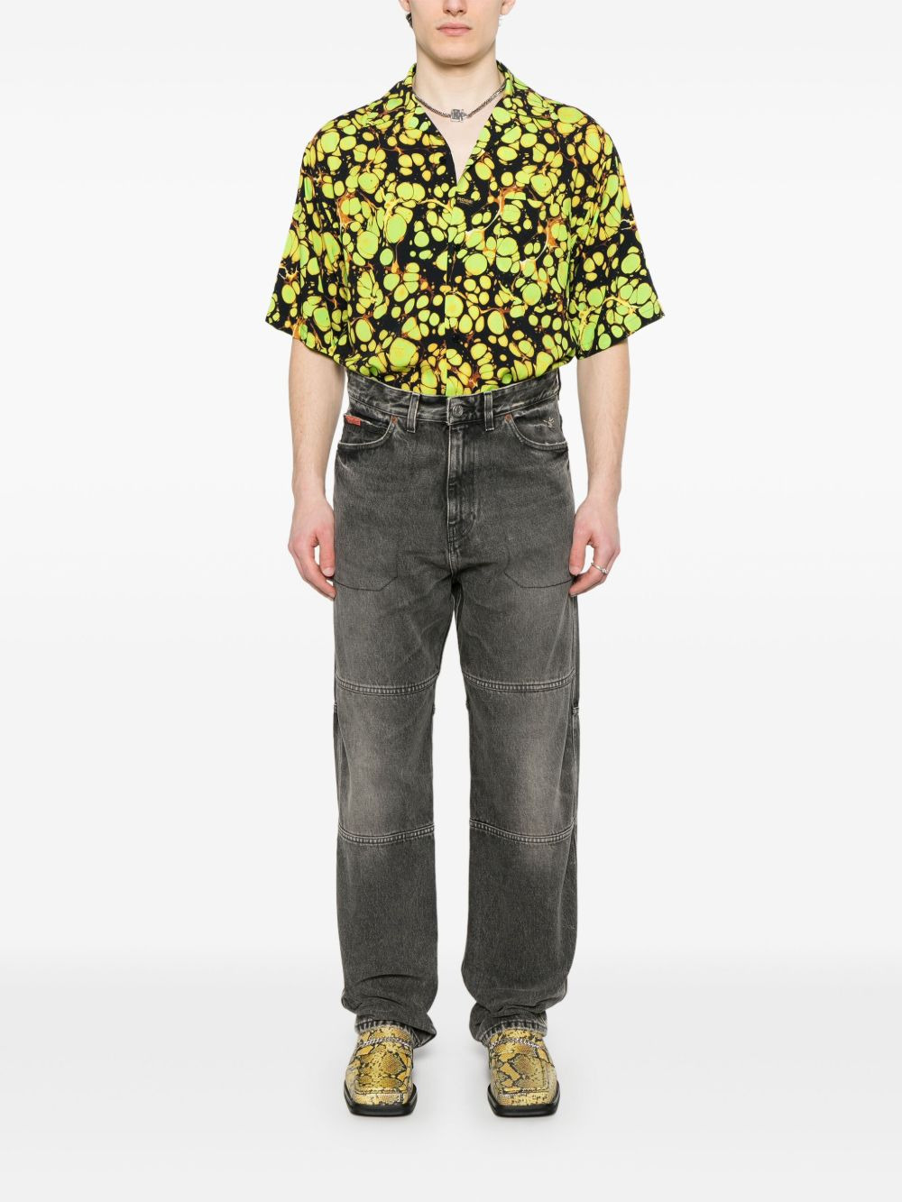 Martine Rose Men Bowling Shirt With Print - 5