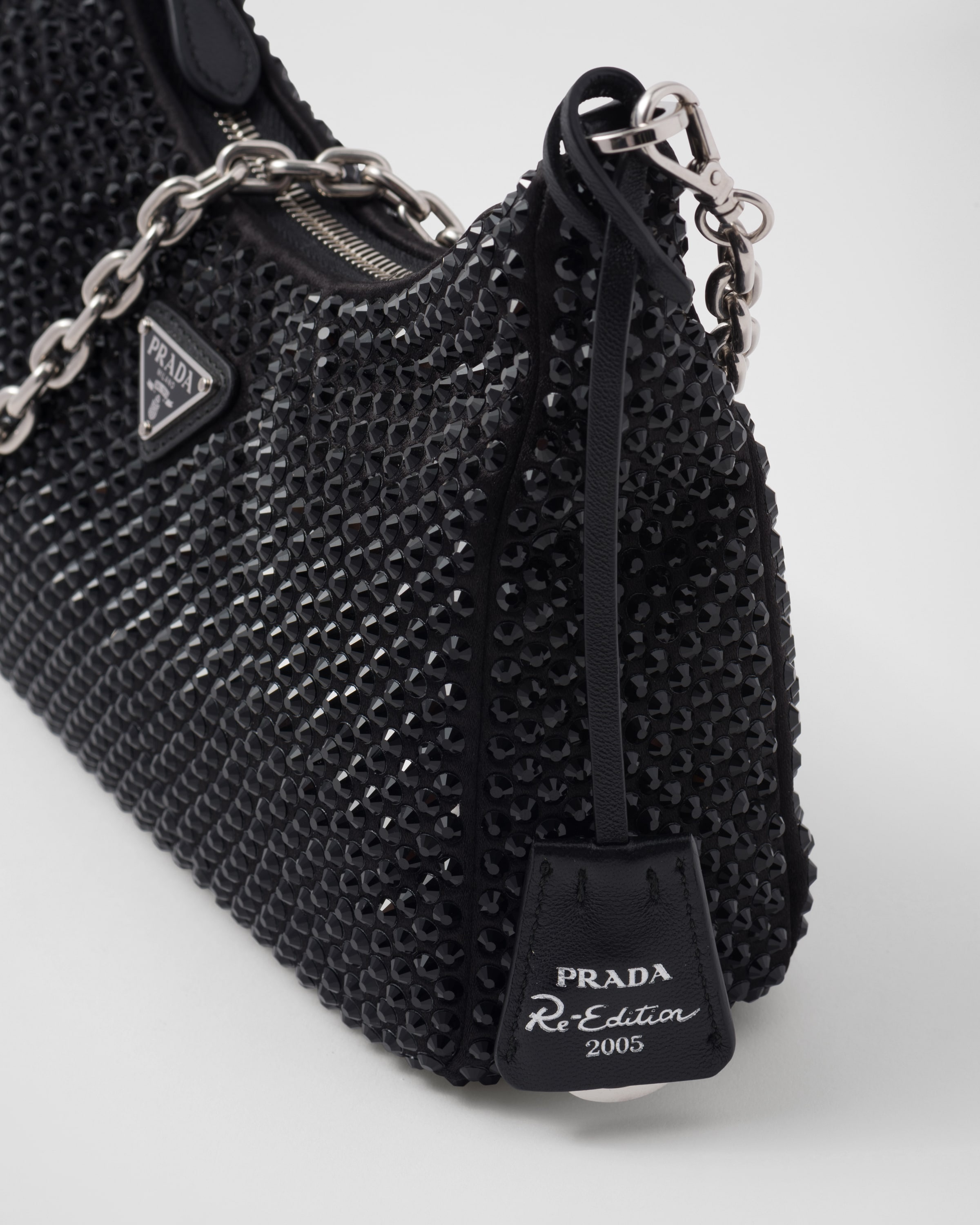 Prada Re-Edition 2005 satin bag with crystals - 6