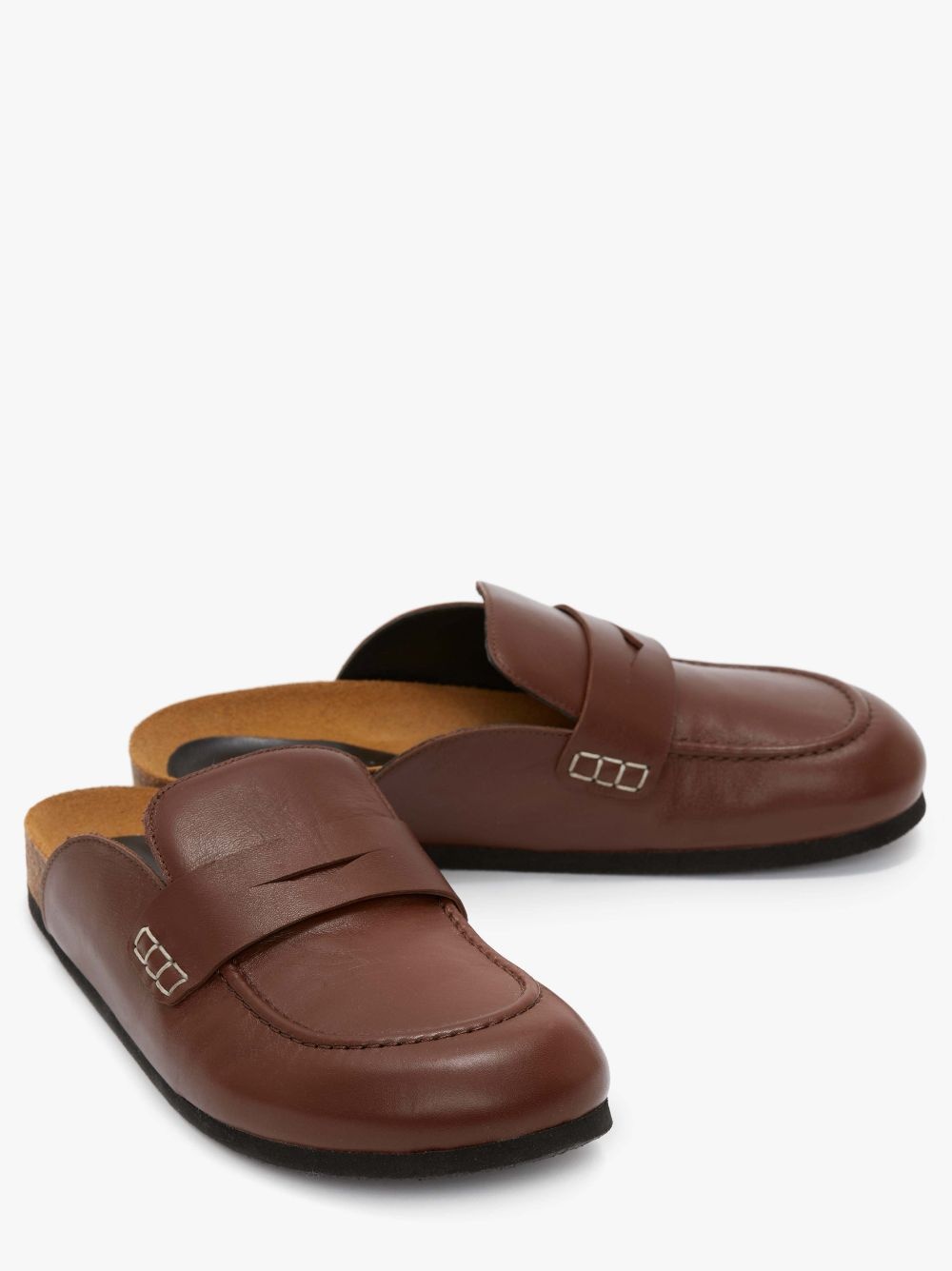 MEN'S LEATHER LOAFER MULES - 2