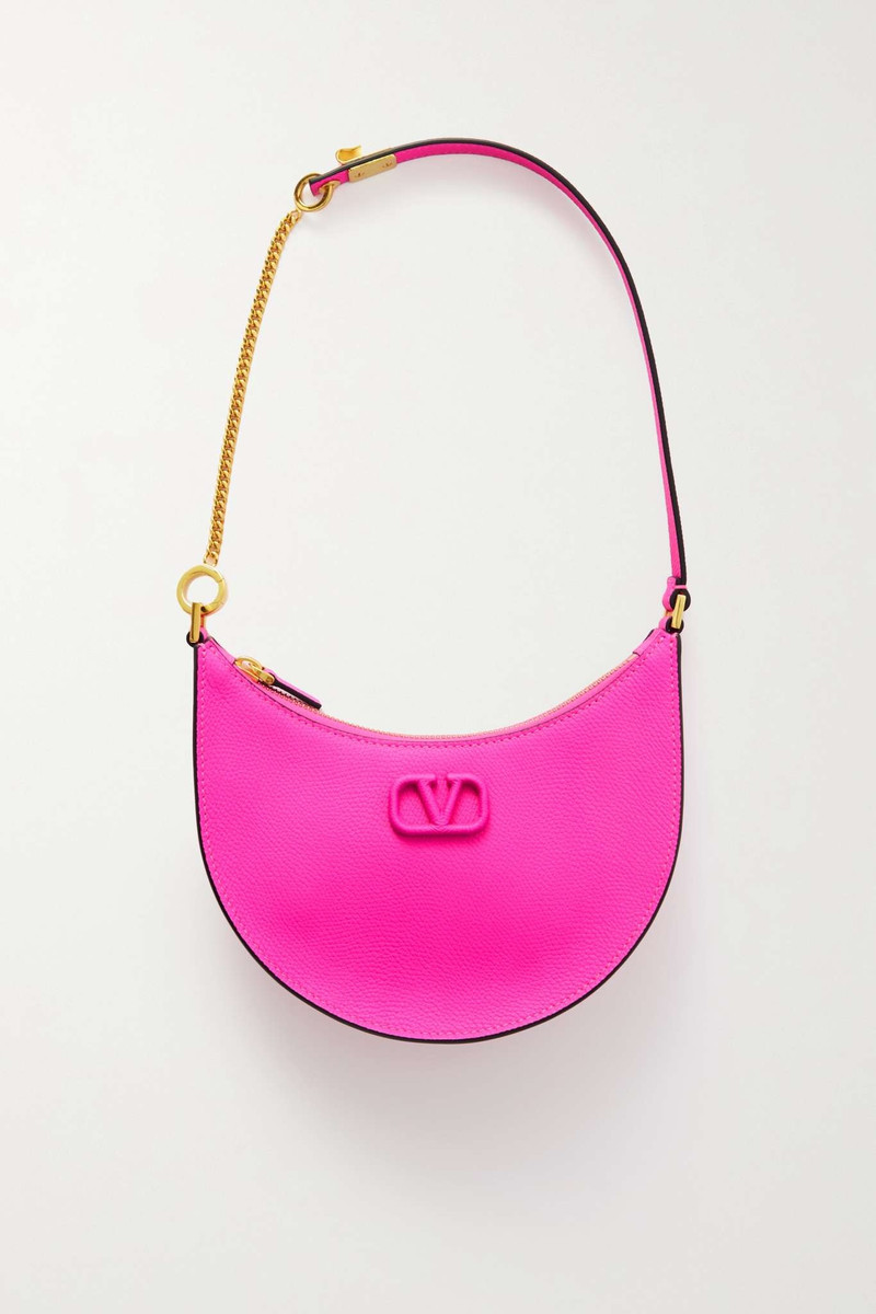 VLOGO mini textured-leather shoulder bag 1