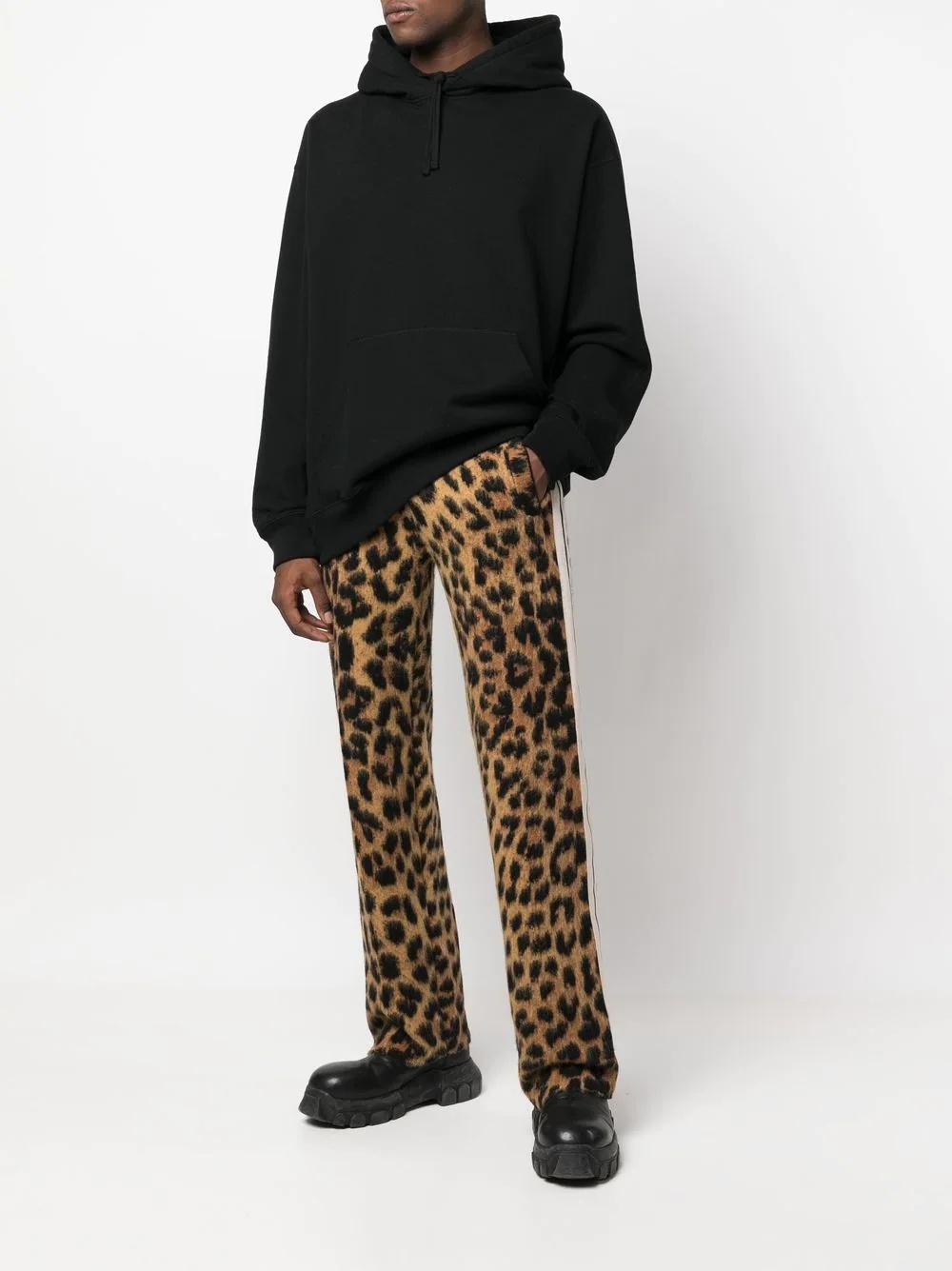 animalier brushed track pants - 2