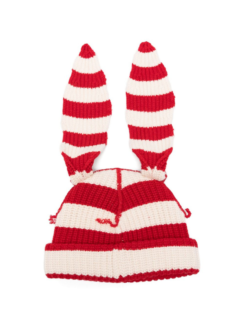 CHARLES JEFFREY LOVERBOY chunky-knit rabbit beanie hat outlook