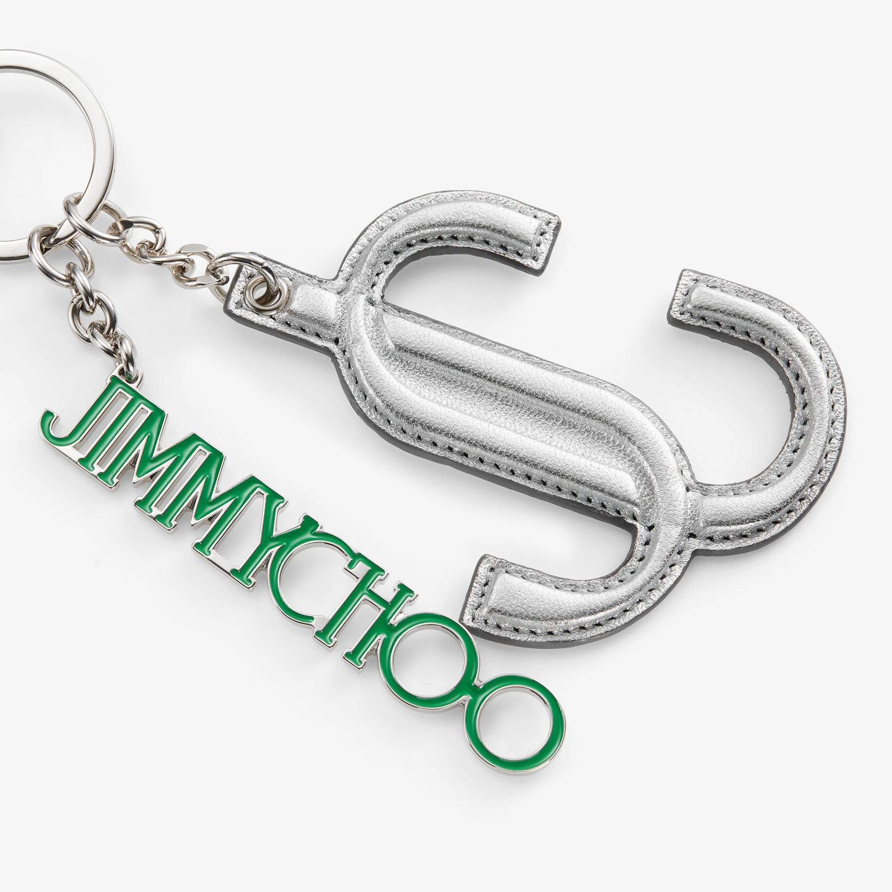 JC Multi Charm
Silver & Green Metallic Nappa Star Logo Bag Charm - 2