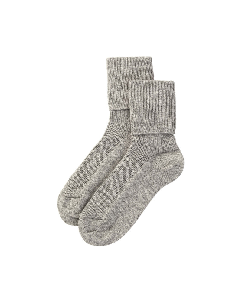 Women's Grey Cashmere Socks 1