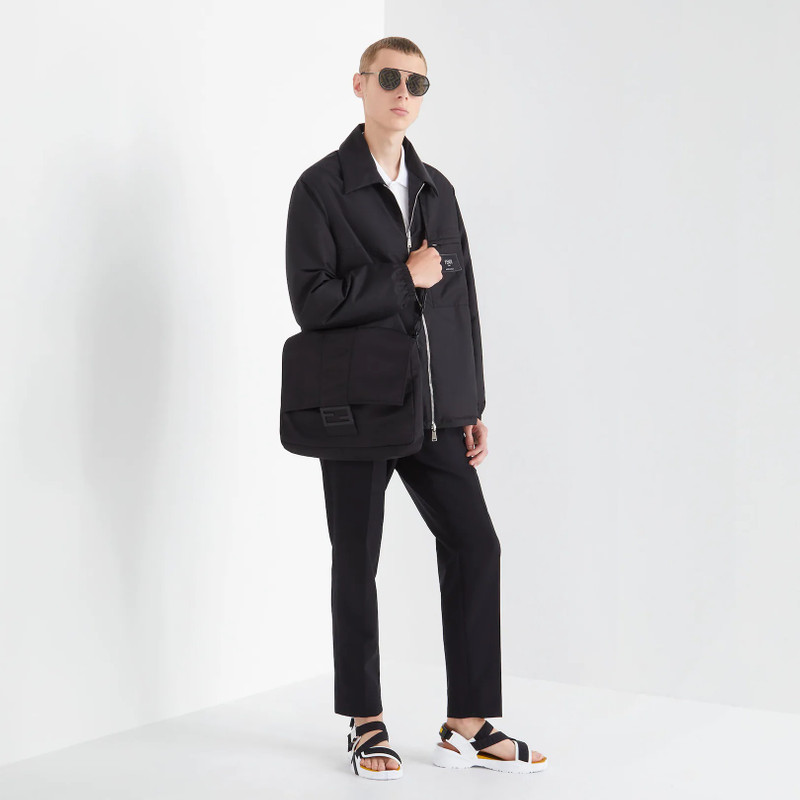 FENDI Black fabric sandals outlook