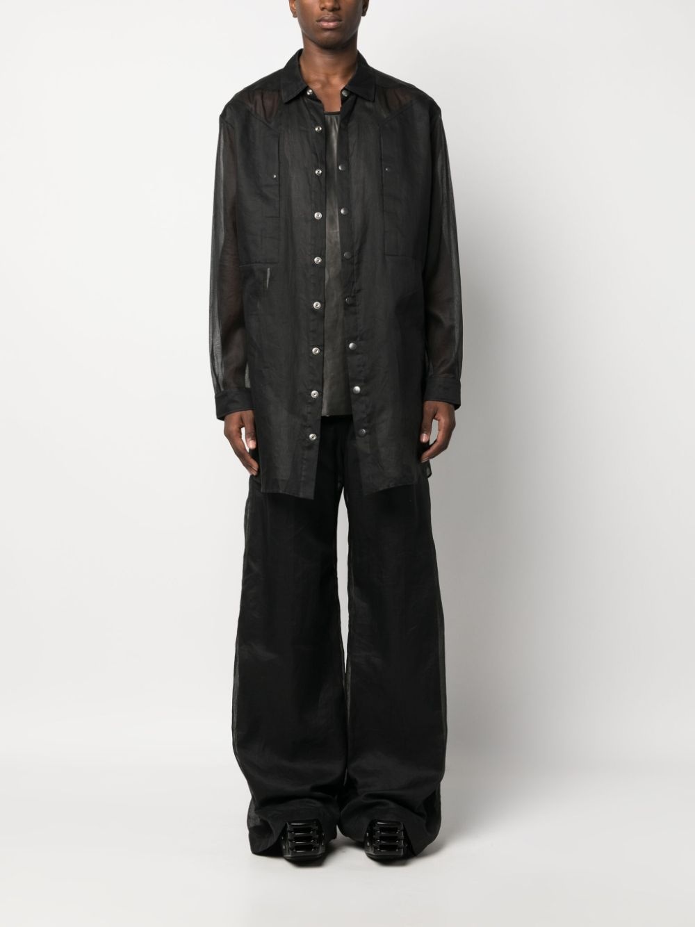 Jumbo Fogpocket semi-sheer shirt - 2