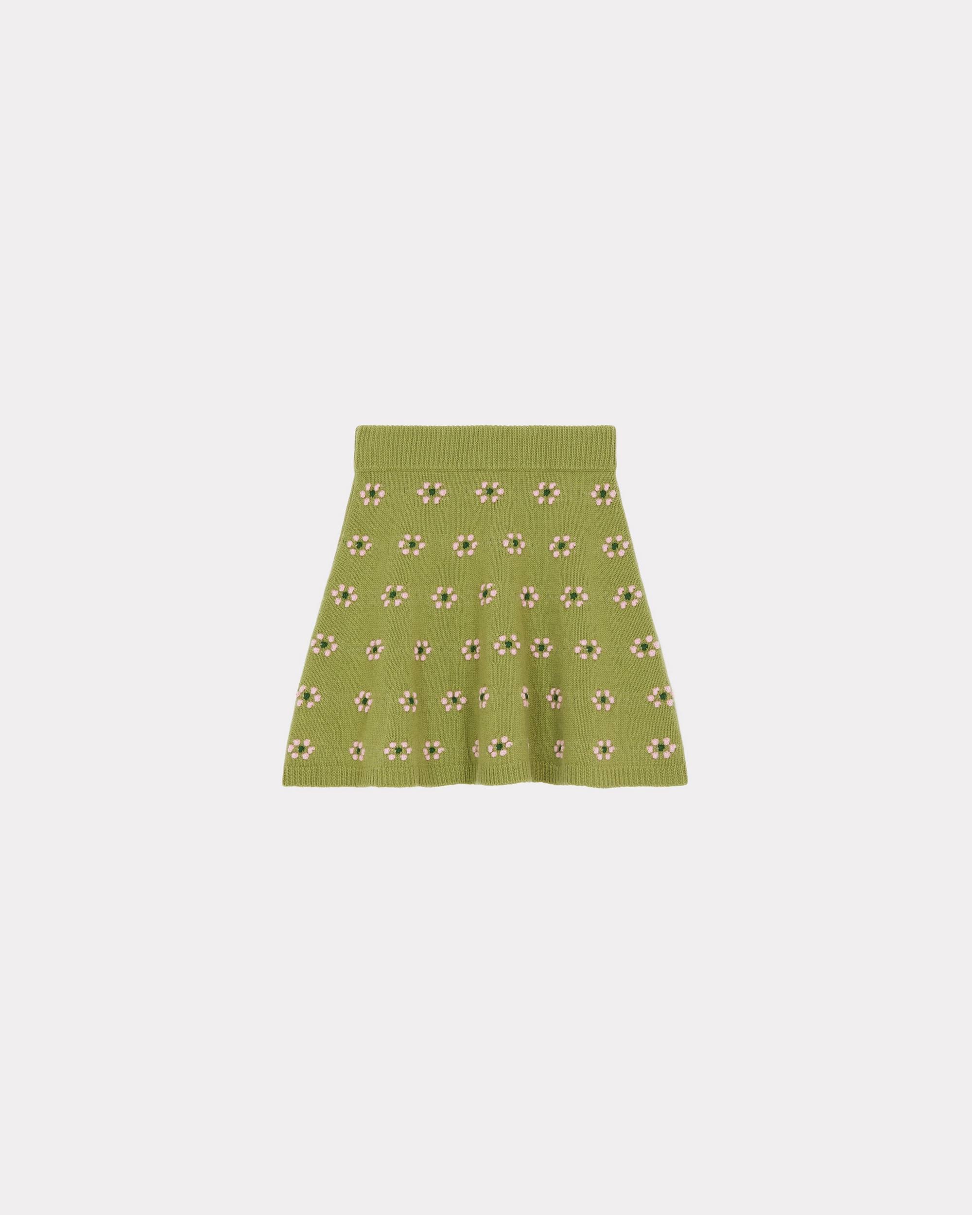 'Fair Isle' flared woollen mini skirt - 2