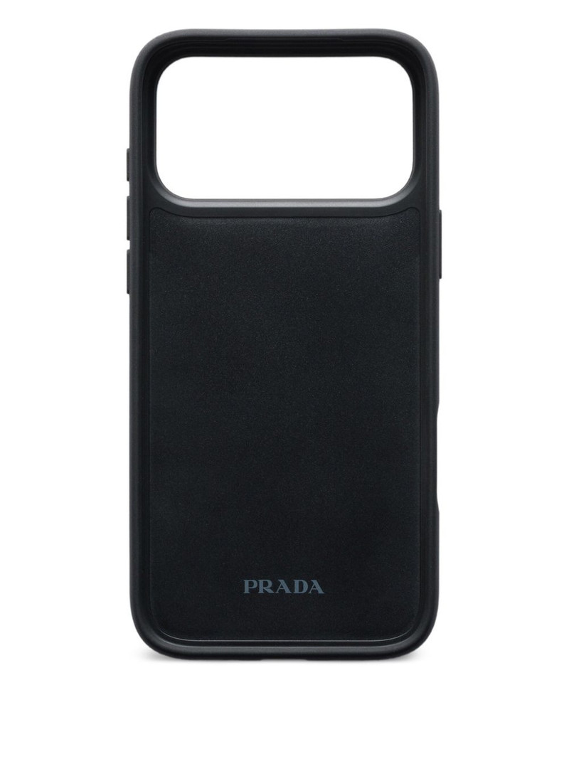 Prada triangle-logo iPhone 17 Pro Max case outlook